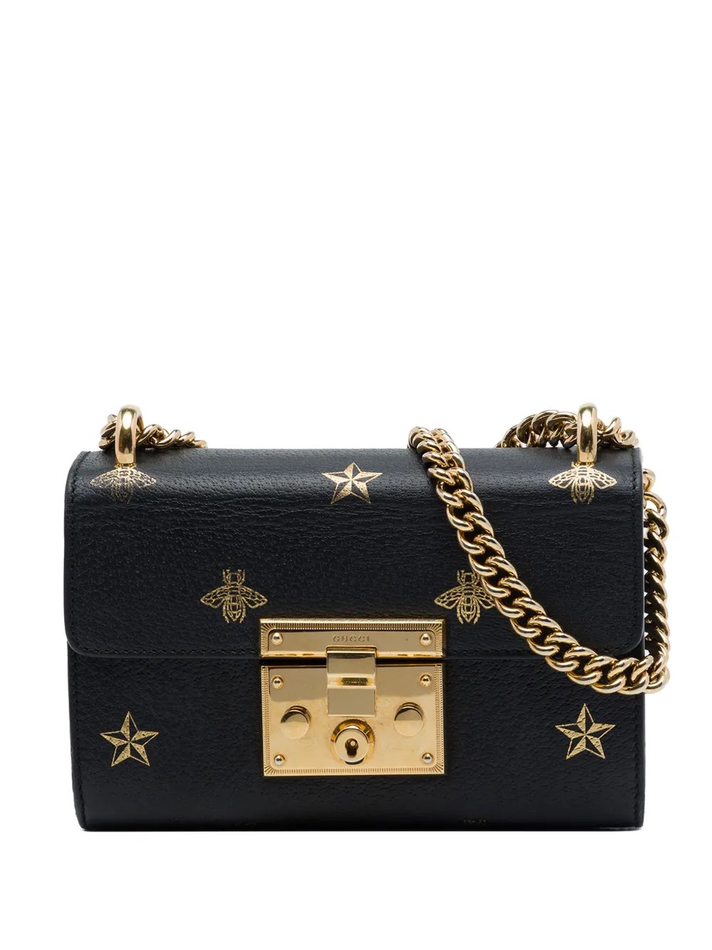 2016-2026 Small Calfskin Bee Star Padlock crossbody bag