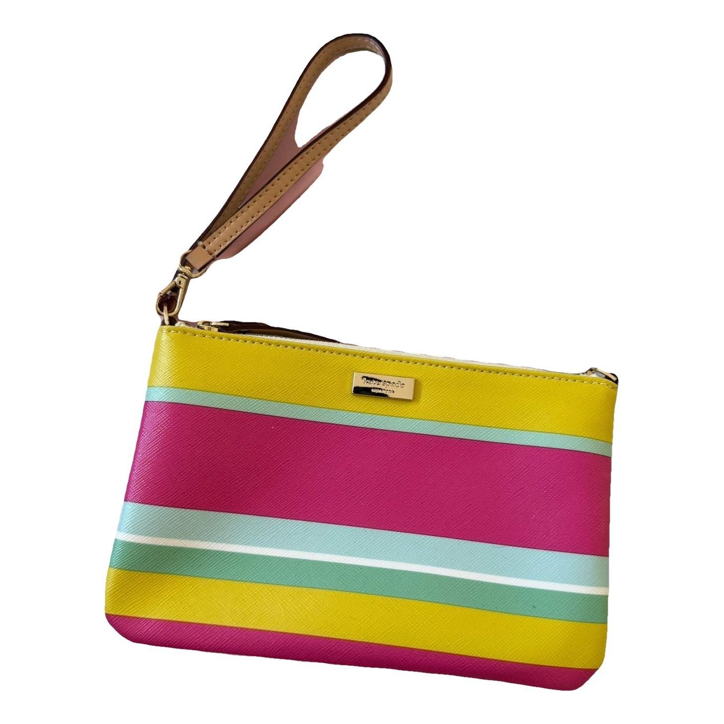 Leather clutch bag
