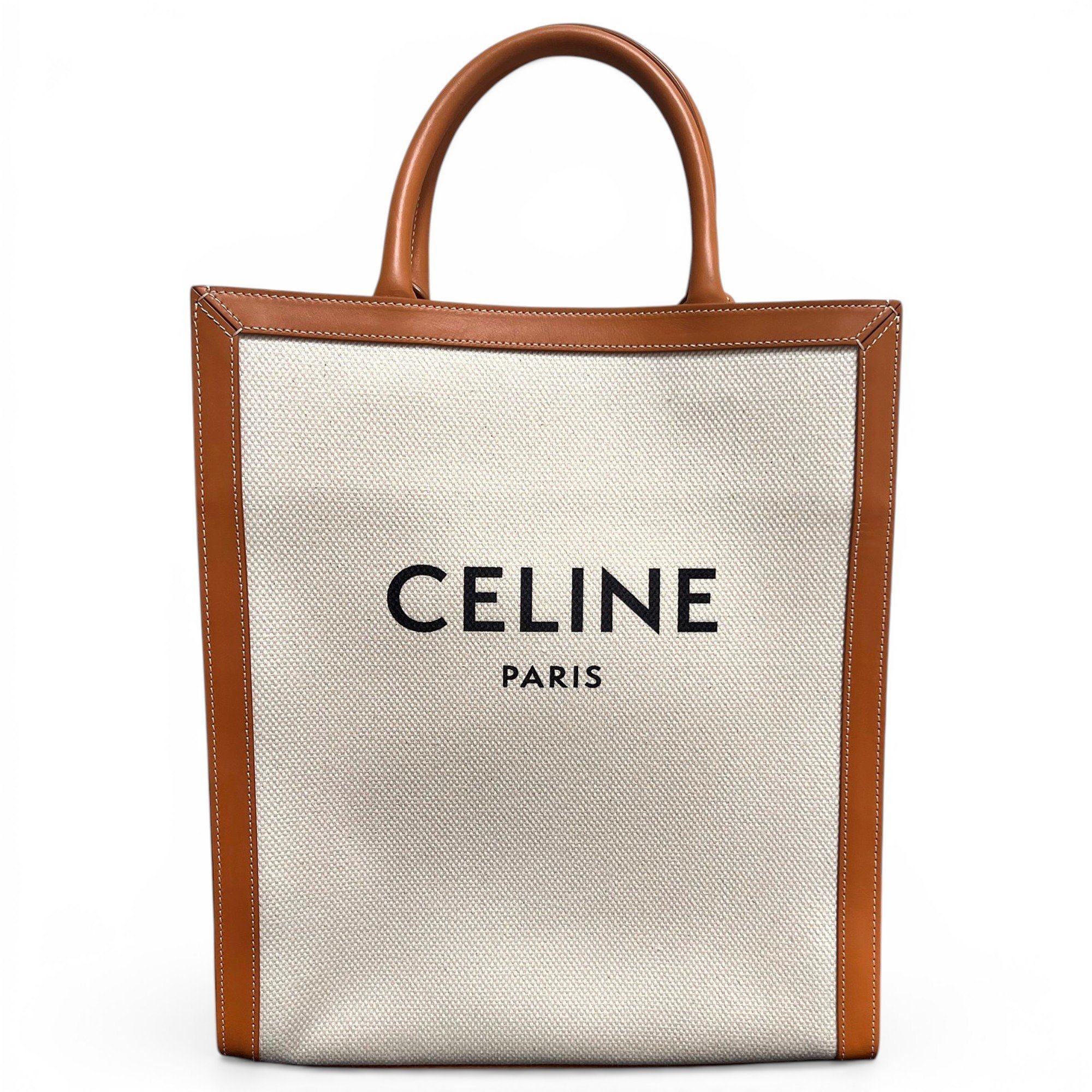Cabas Vertical leather tote