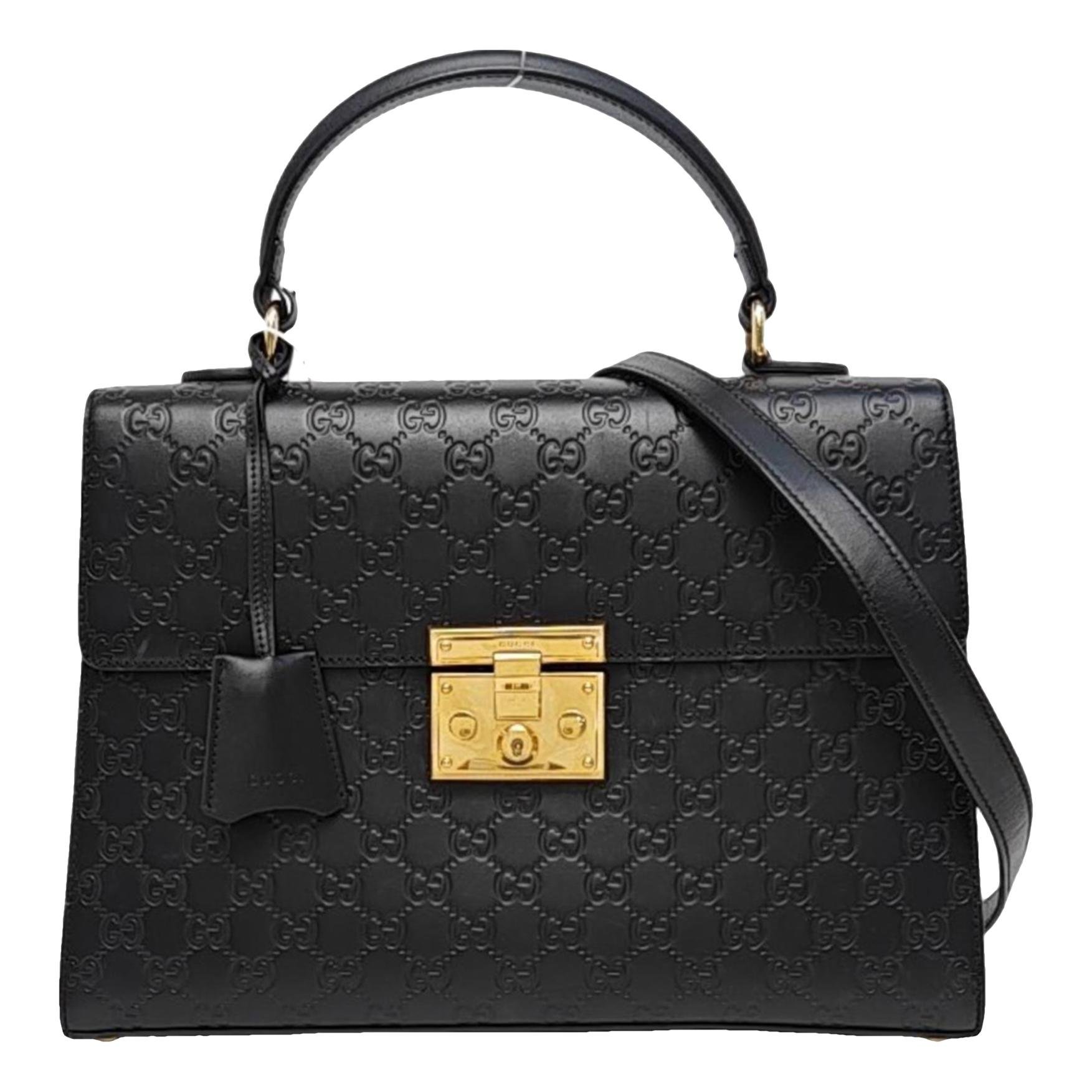 Padlock leather crossbody bag