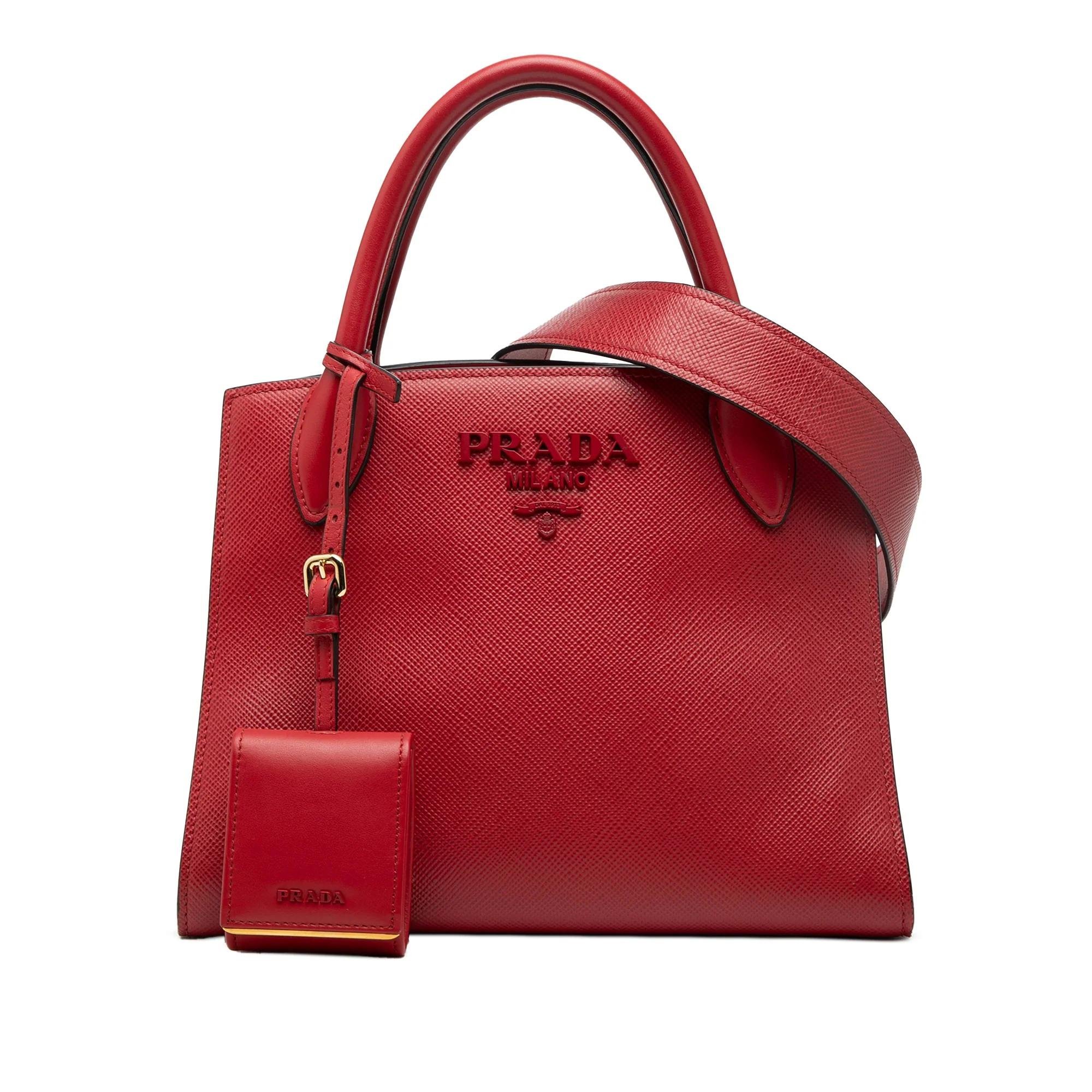 Monochrome leather satchel
