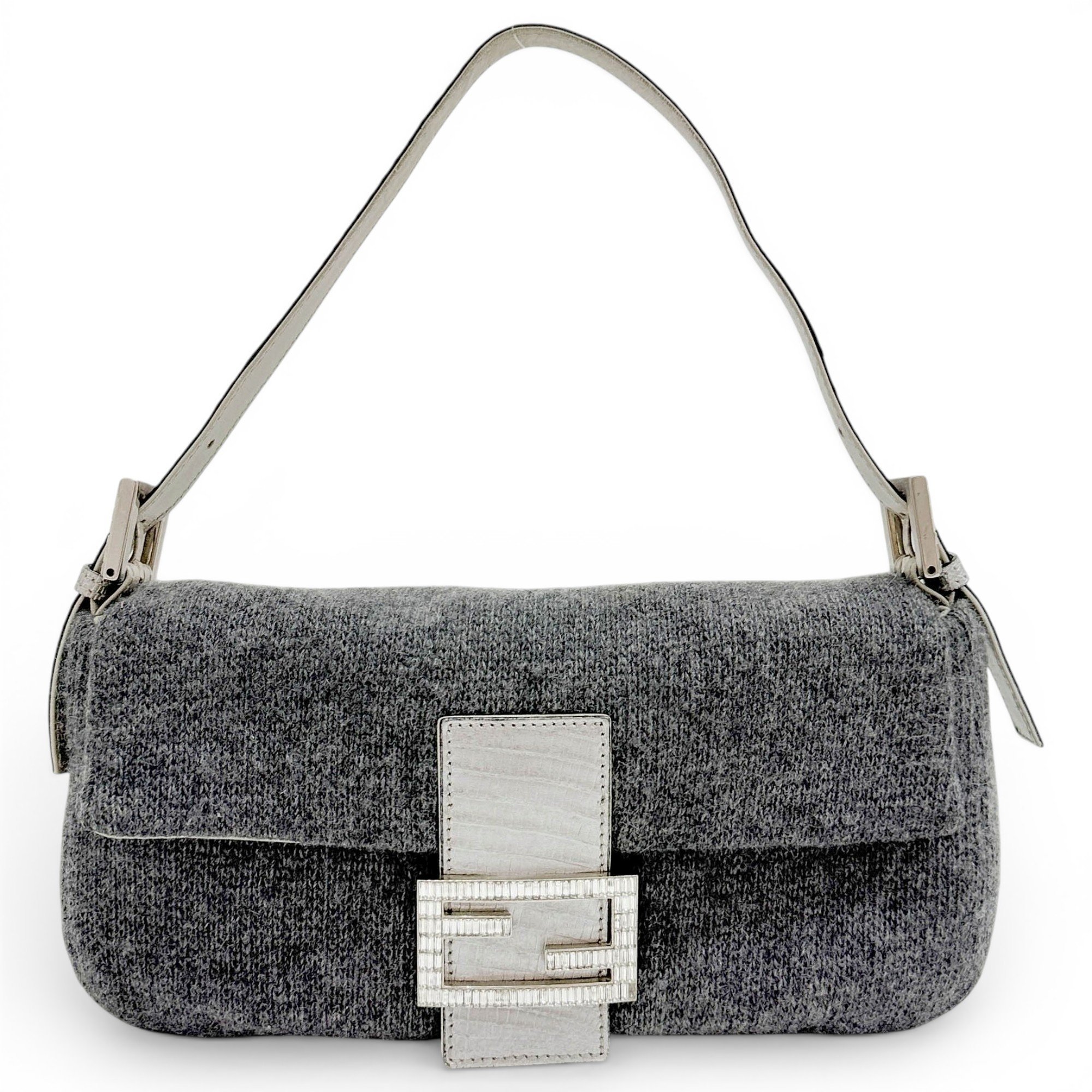 Baguette cashmere handbag
