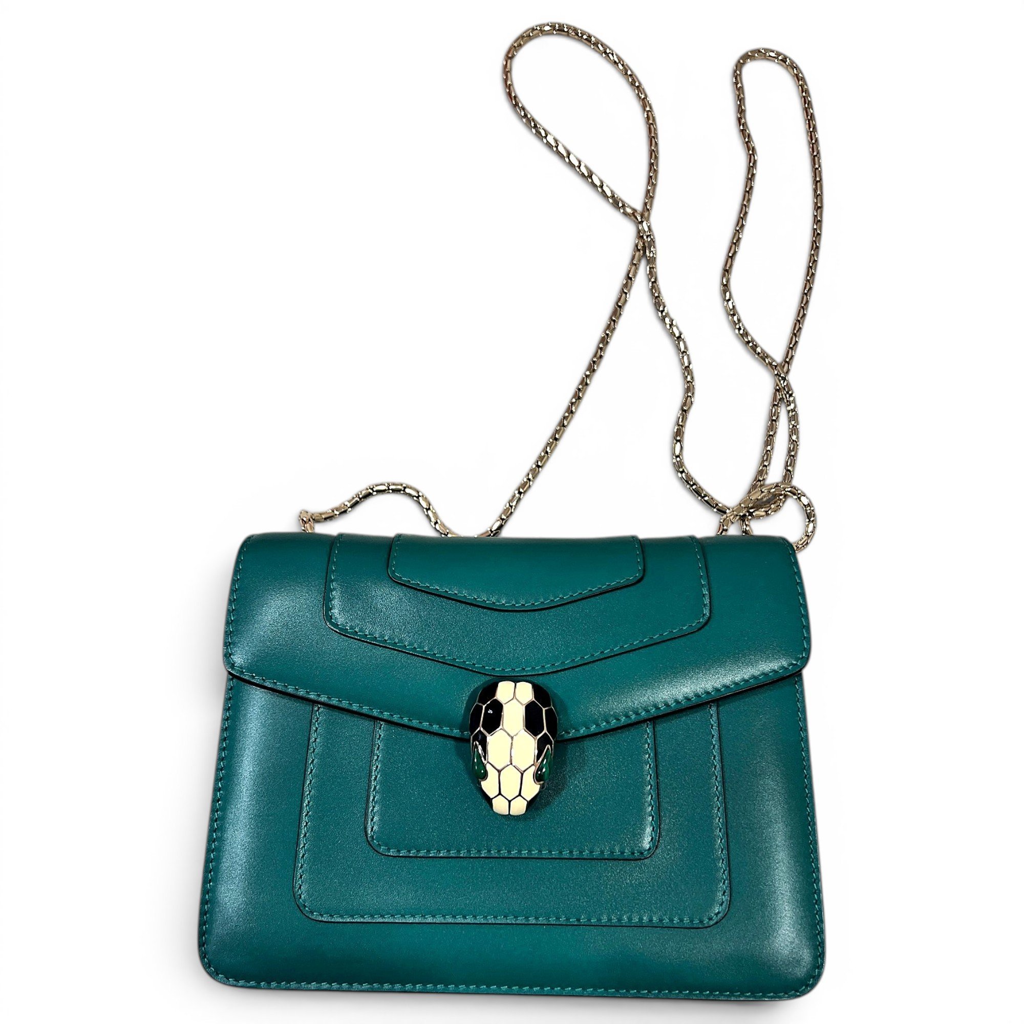 Serpenti leather handbag