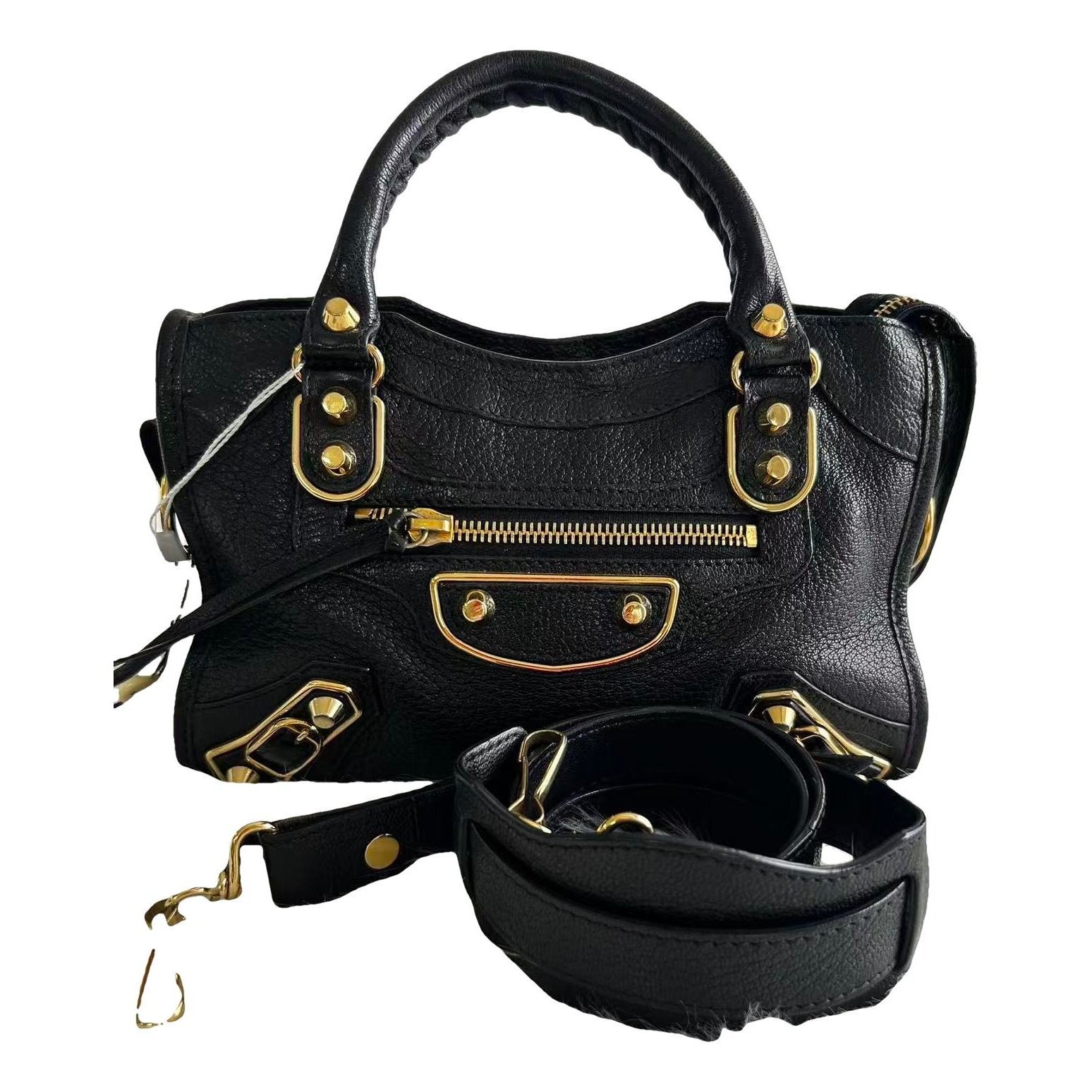 Classic Metalic leather handbag