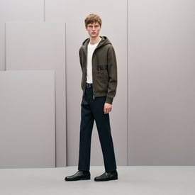 "Eperon d'Or en Perspective" zipped hooded sweater