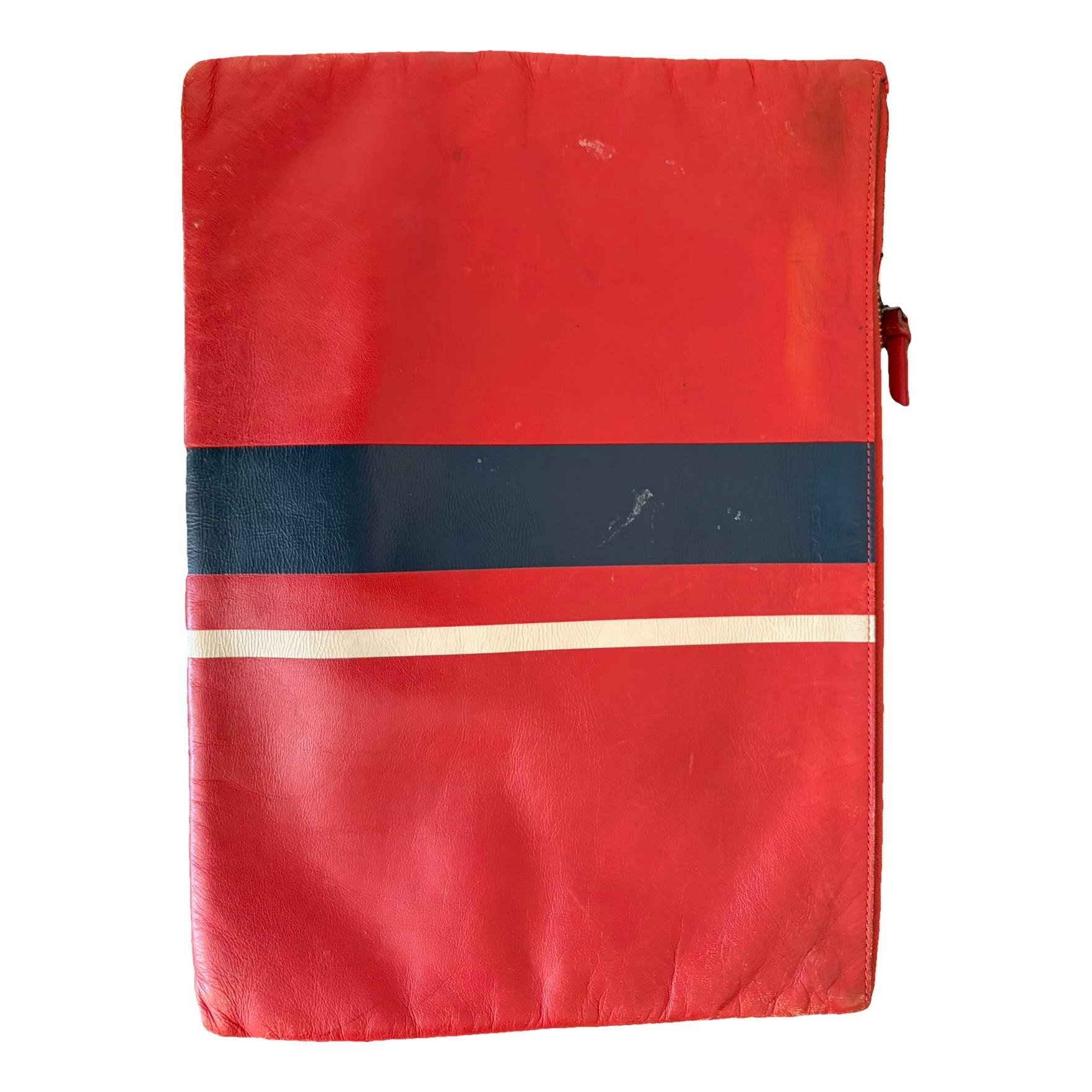 Leather clutch bag
