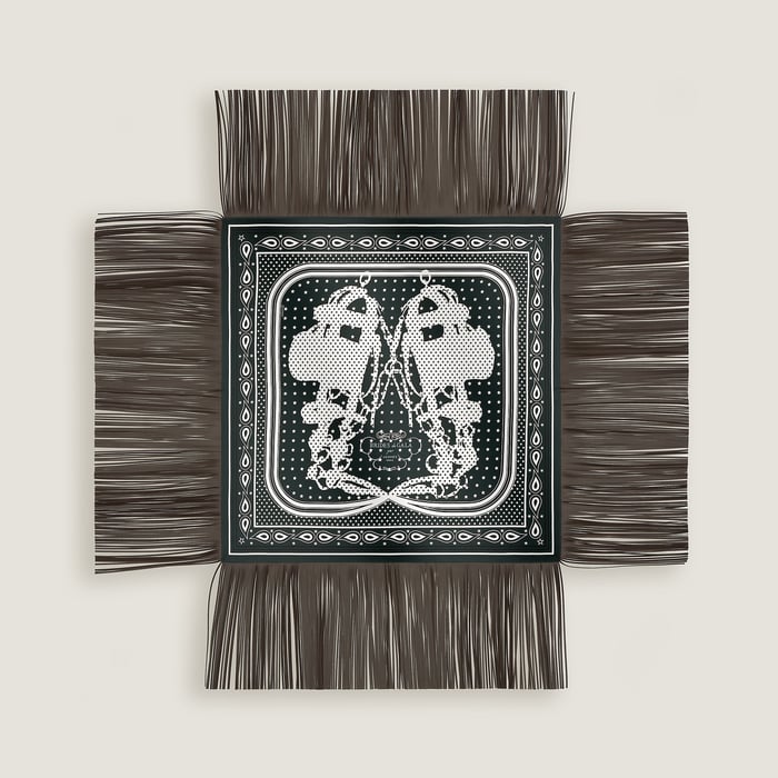 Vert Foncé Brides De Gala Folk Bandana 55