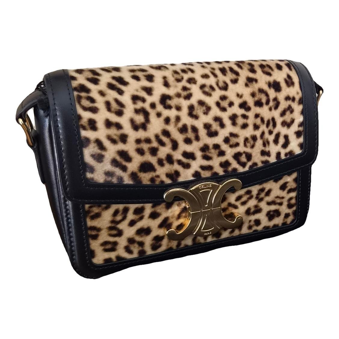 Triomphe velvet handbag