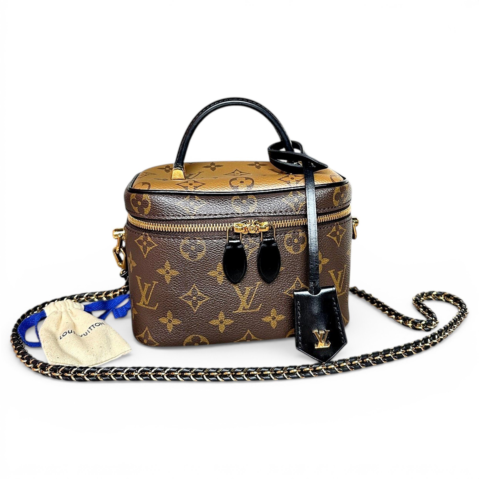 Vanity leather handbag