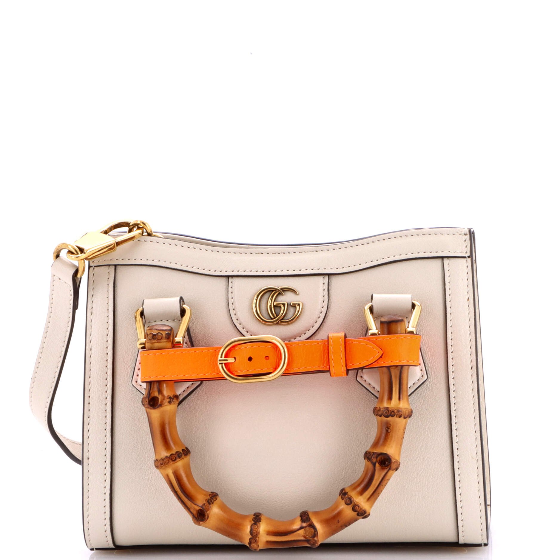 Diana NM Bamboo Handle Tote Leather Mini