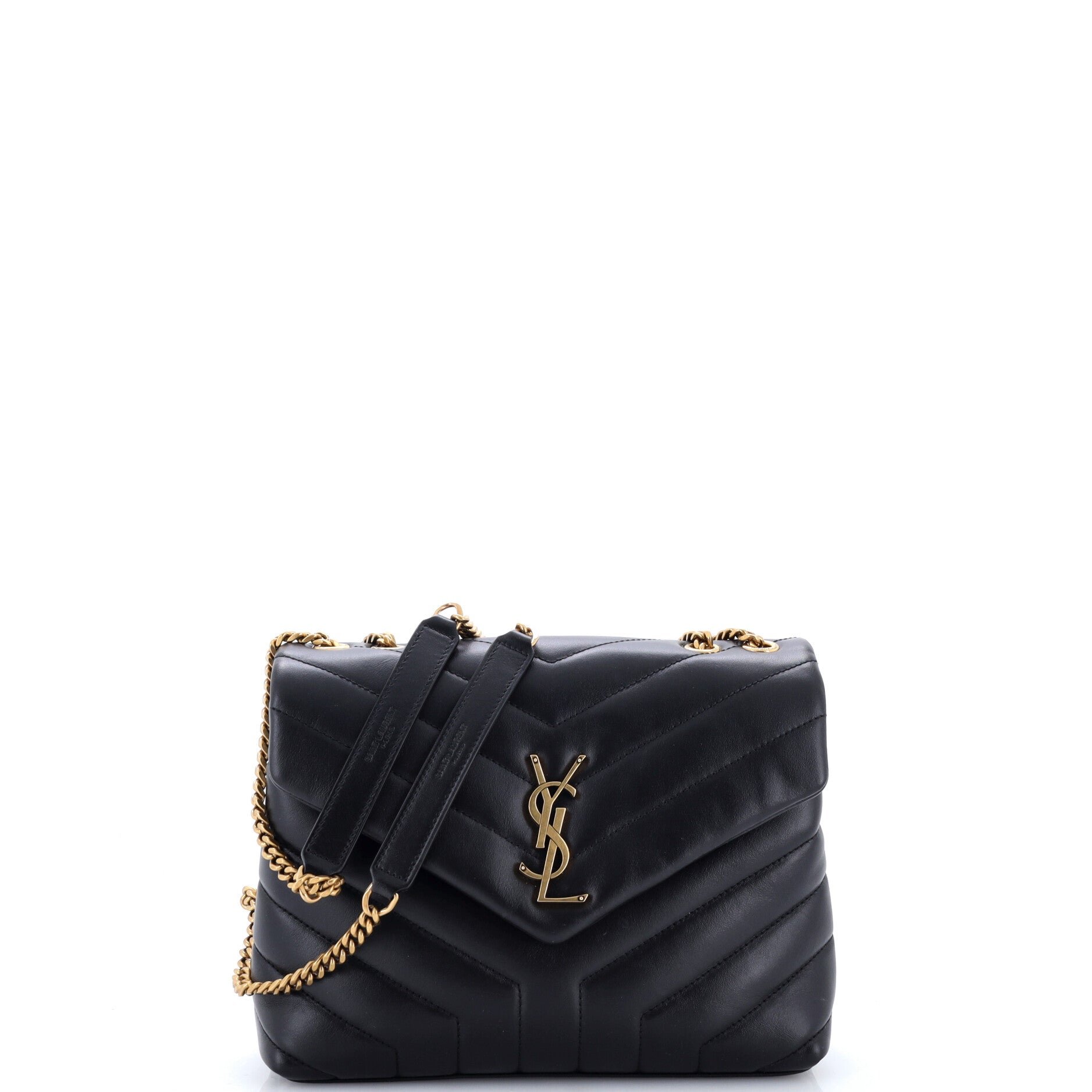 Loulou Shoulder Bag Matelasse Chevron Leather Small