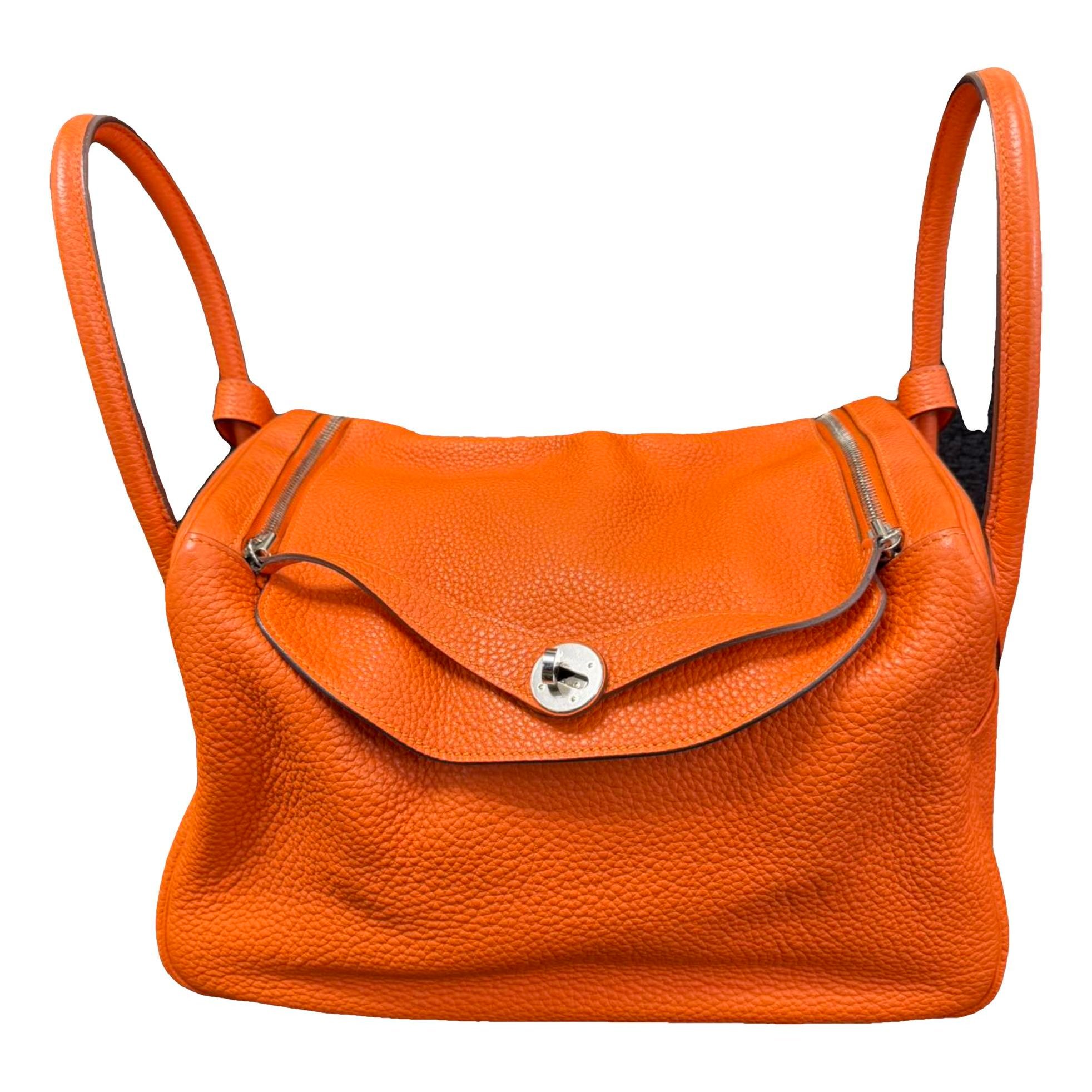 Hermes Lindy Handbag Orange