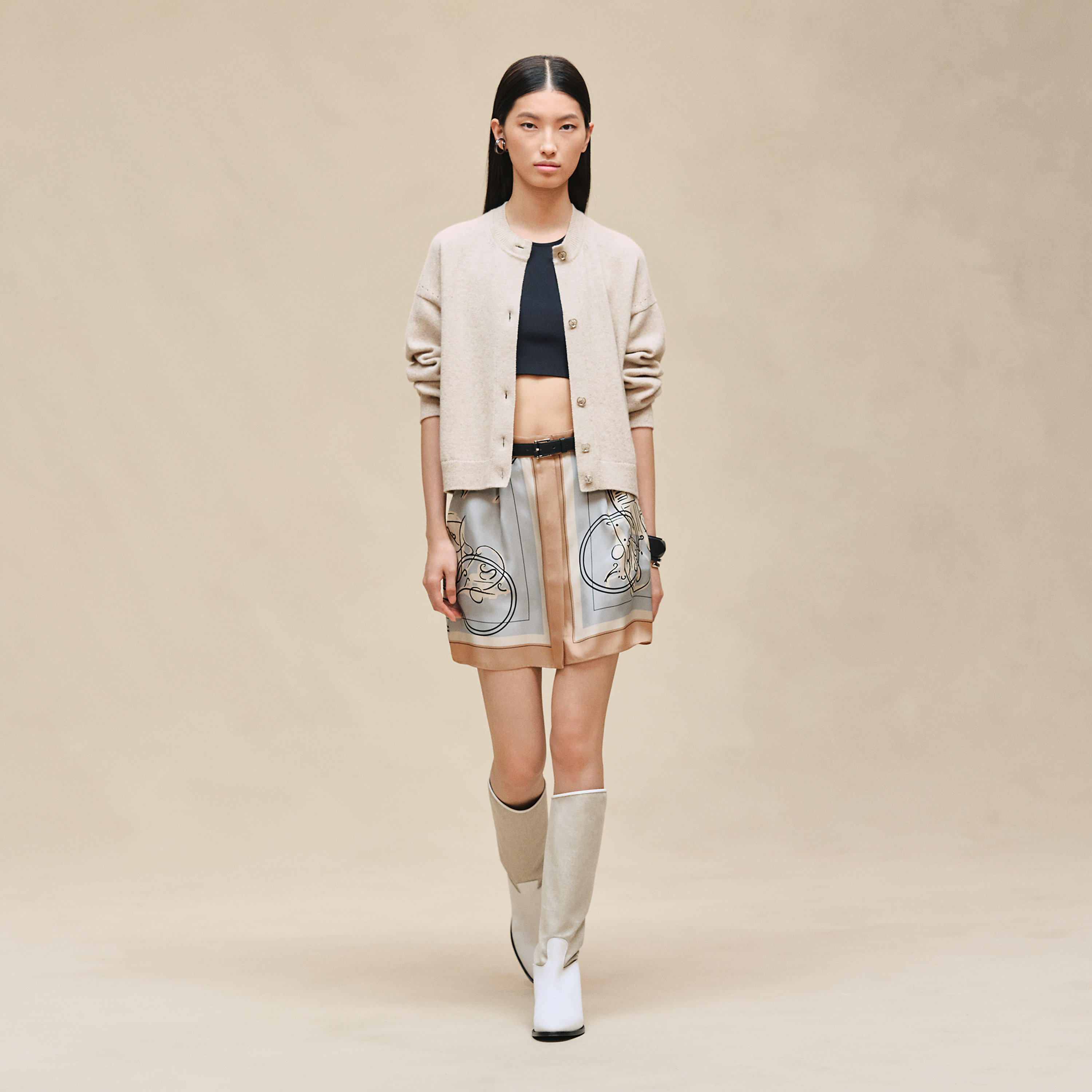 Cashmere long-sleeve cardigan