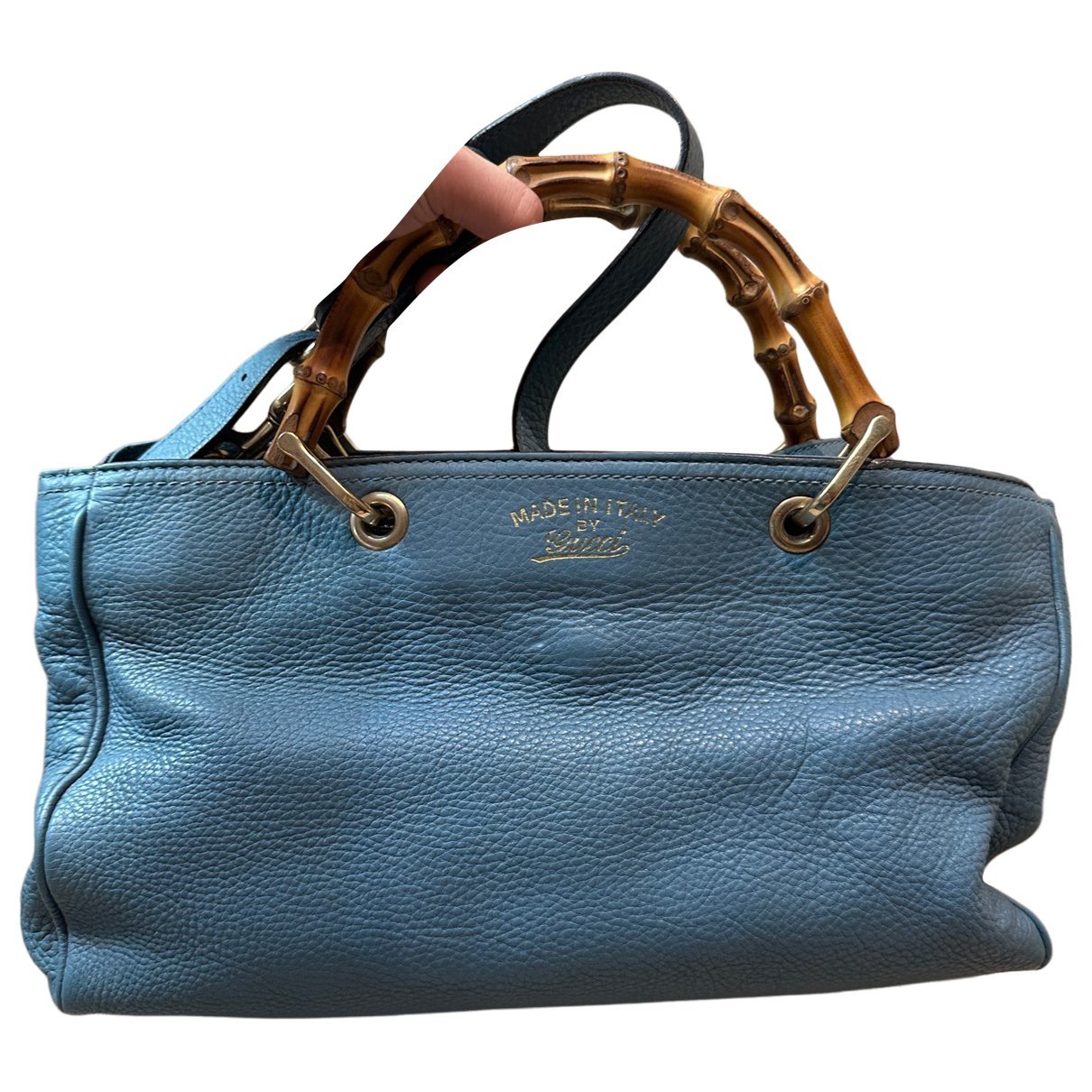 Bamboo Shopper leather tote
