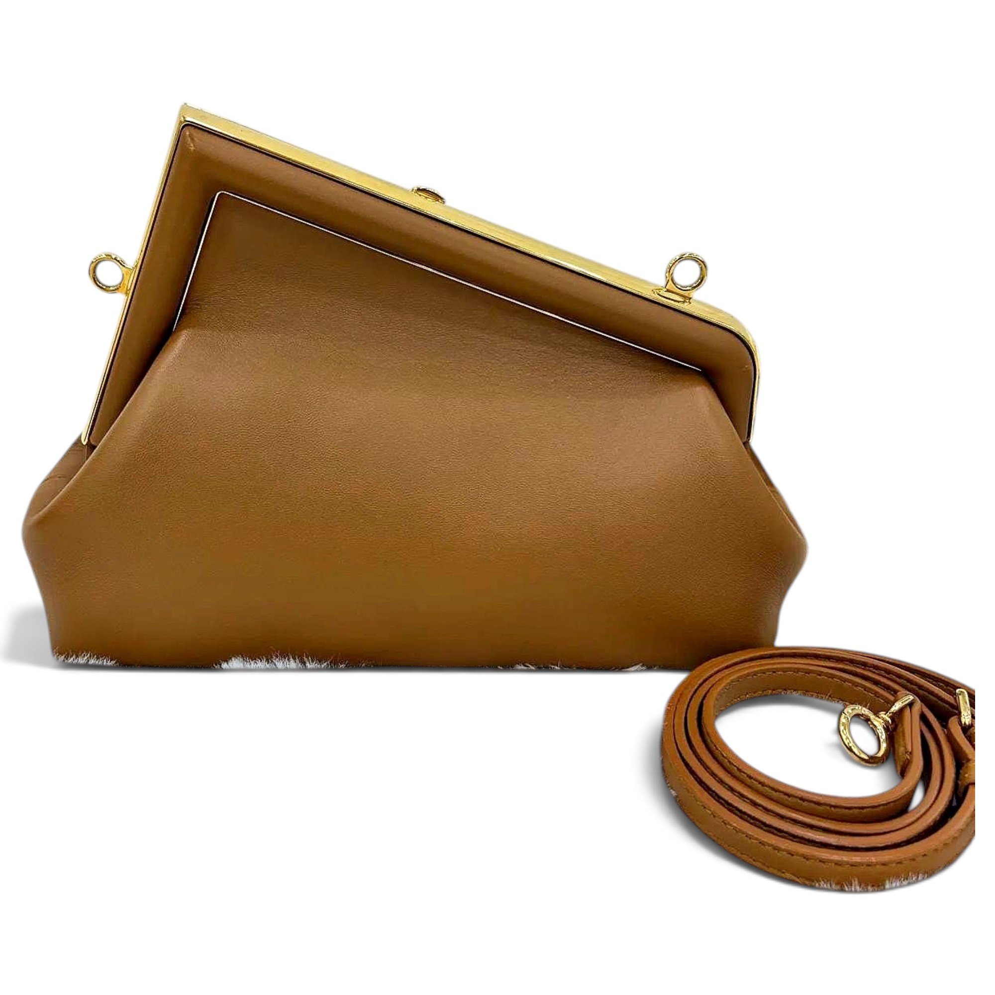 Leather clutch bag