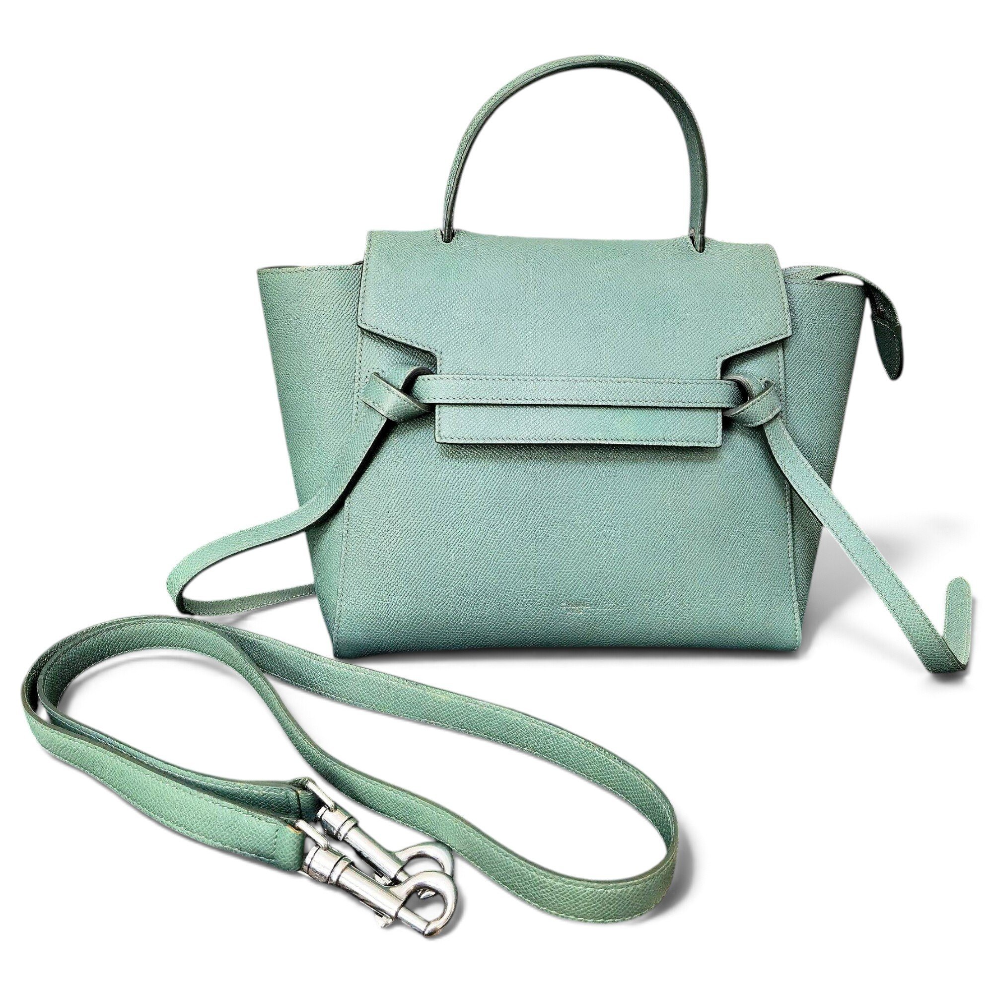Belt leather handbag