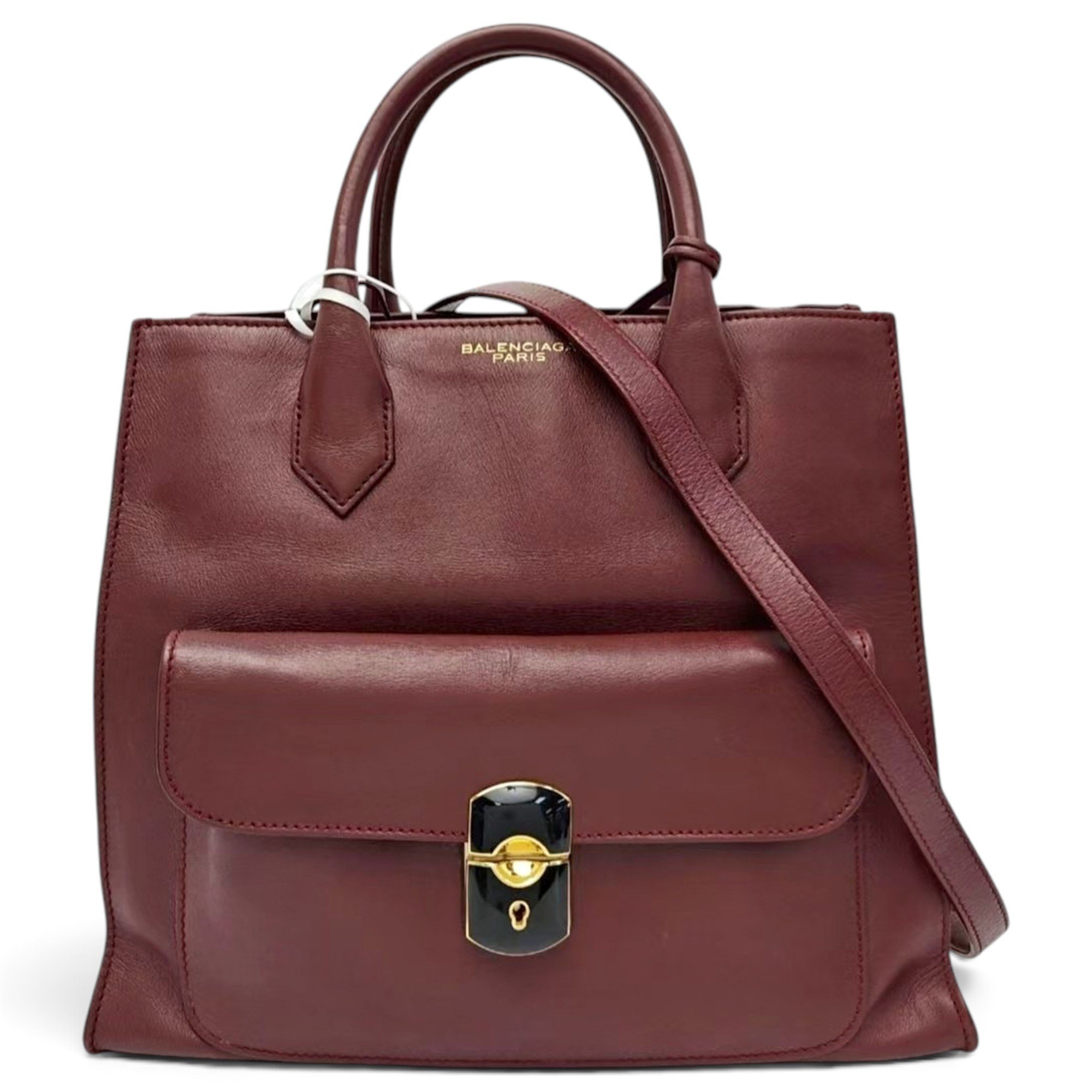 Padlock leather bag