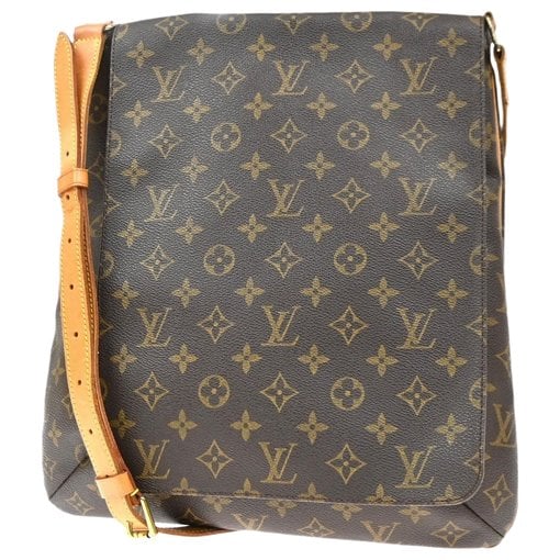 Musette cloth handbag