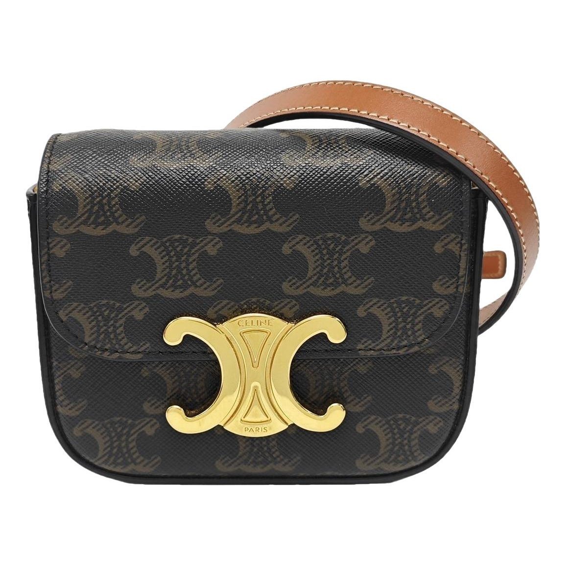 Triomphe leather handbag