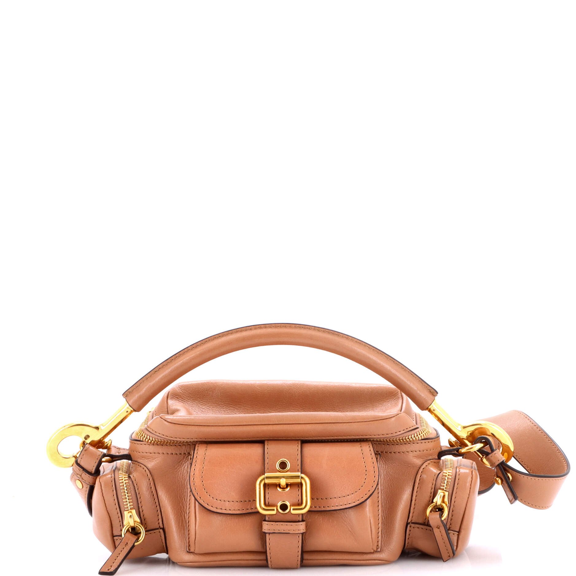 Chloe Buckle Zip Camera Bag Leather Small
