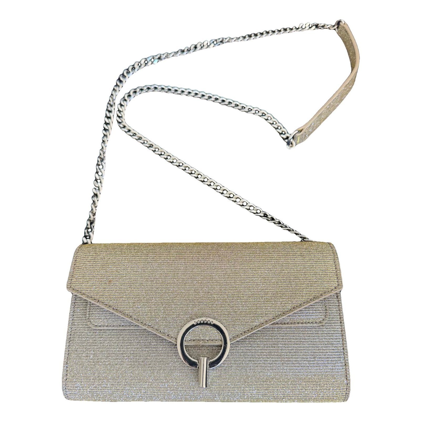 Yza glitter clutch bag