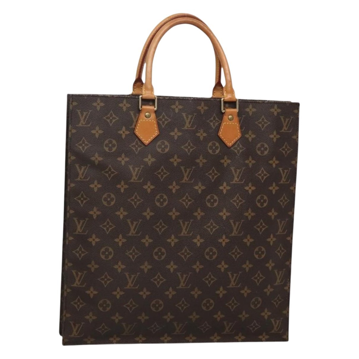 Plat leather handbag