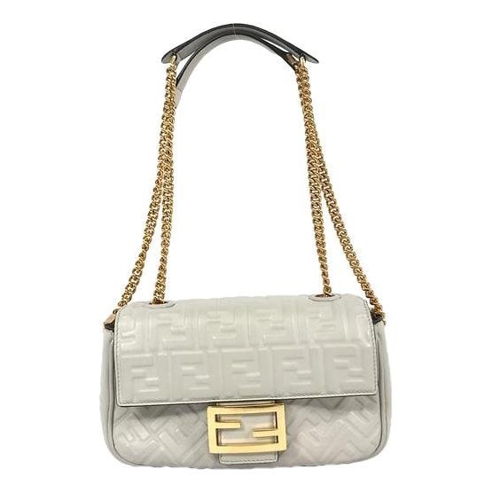 Baguette Chain Midi leather handbag