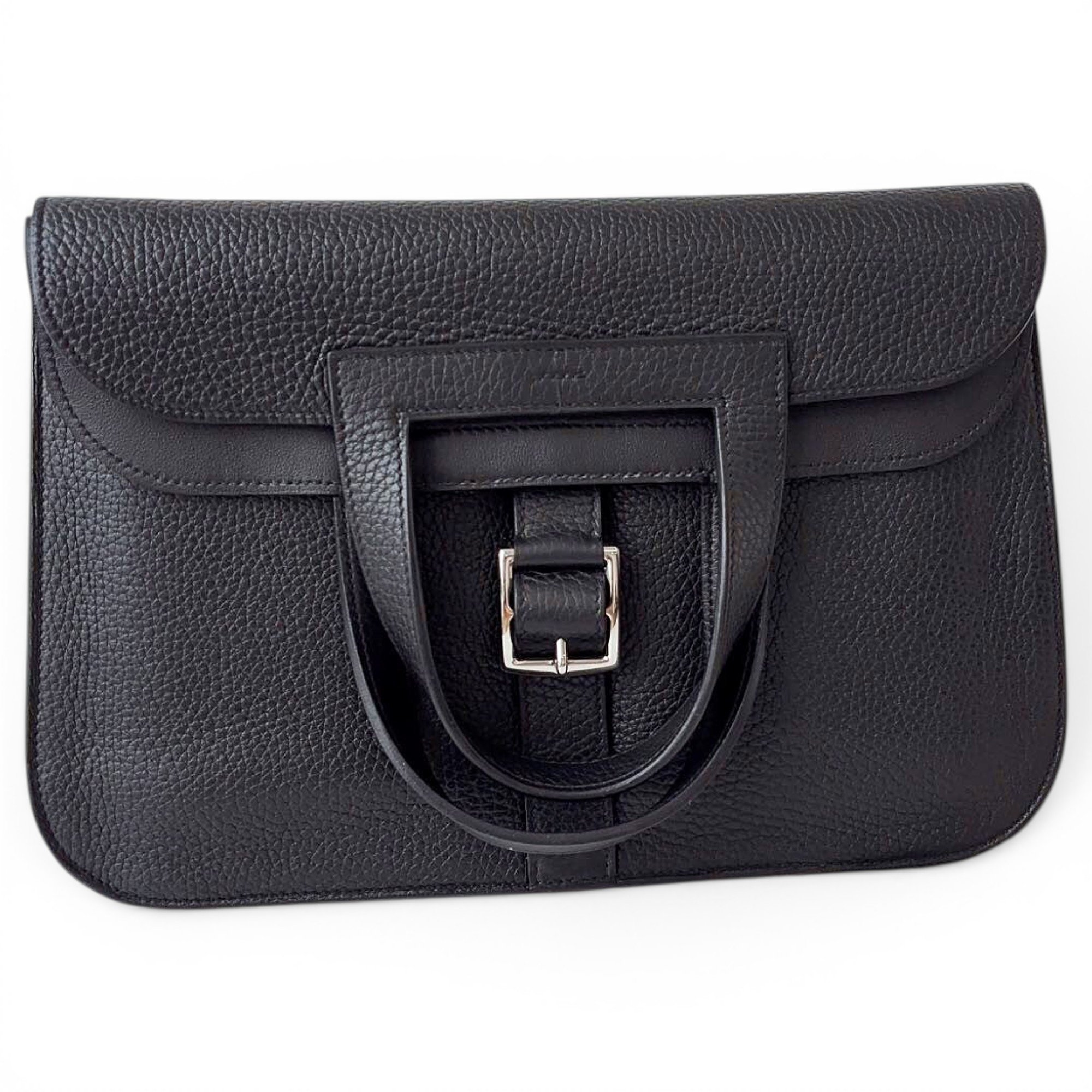 Hermes Halzan 31 Handbag Black