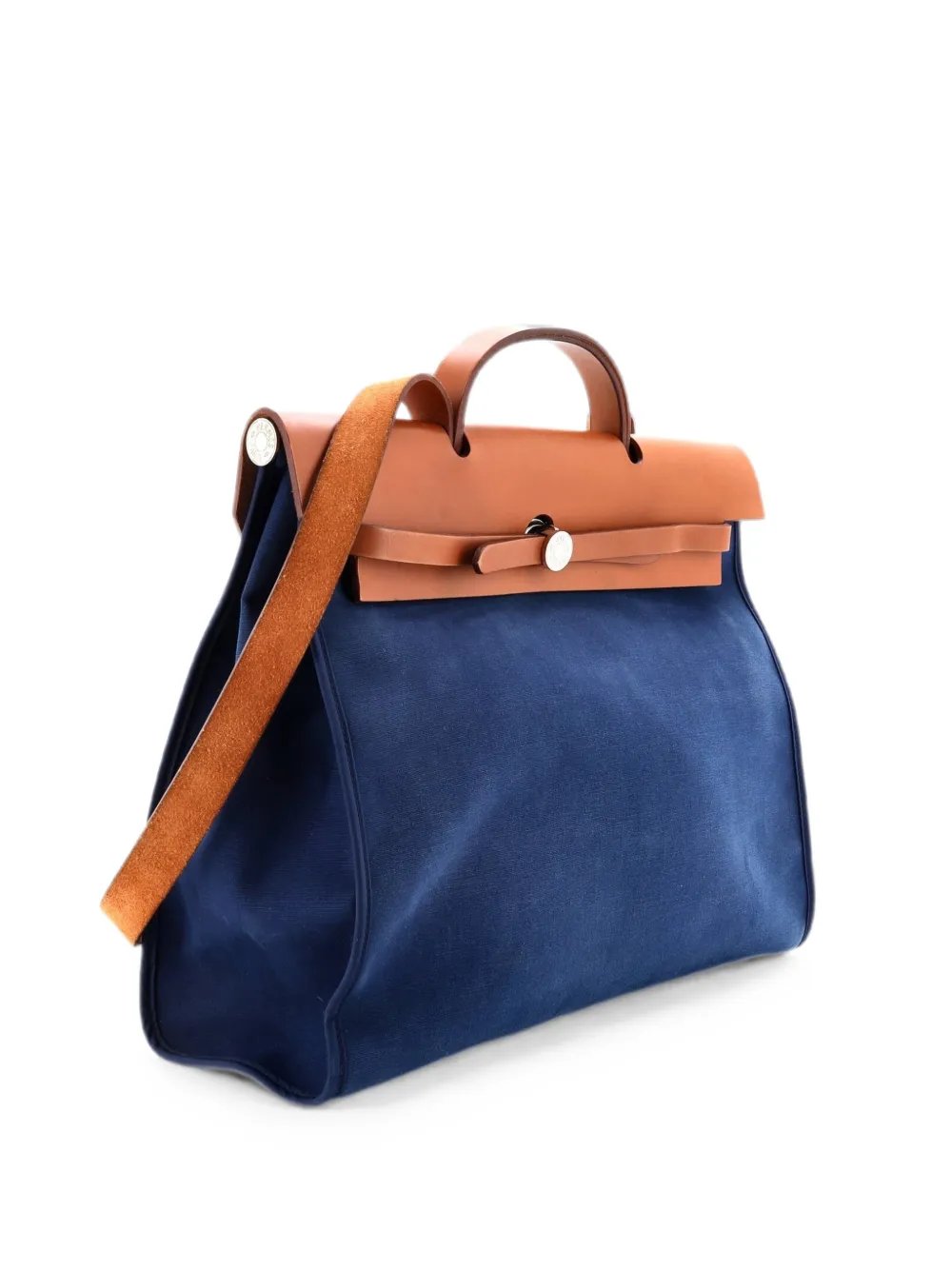 Herbag Zip Leather and Toile 39 satchel