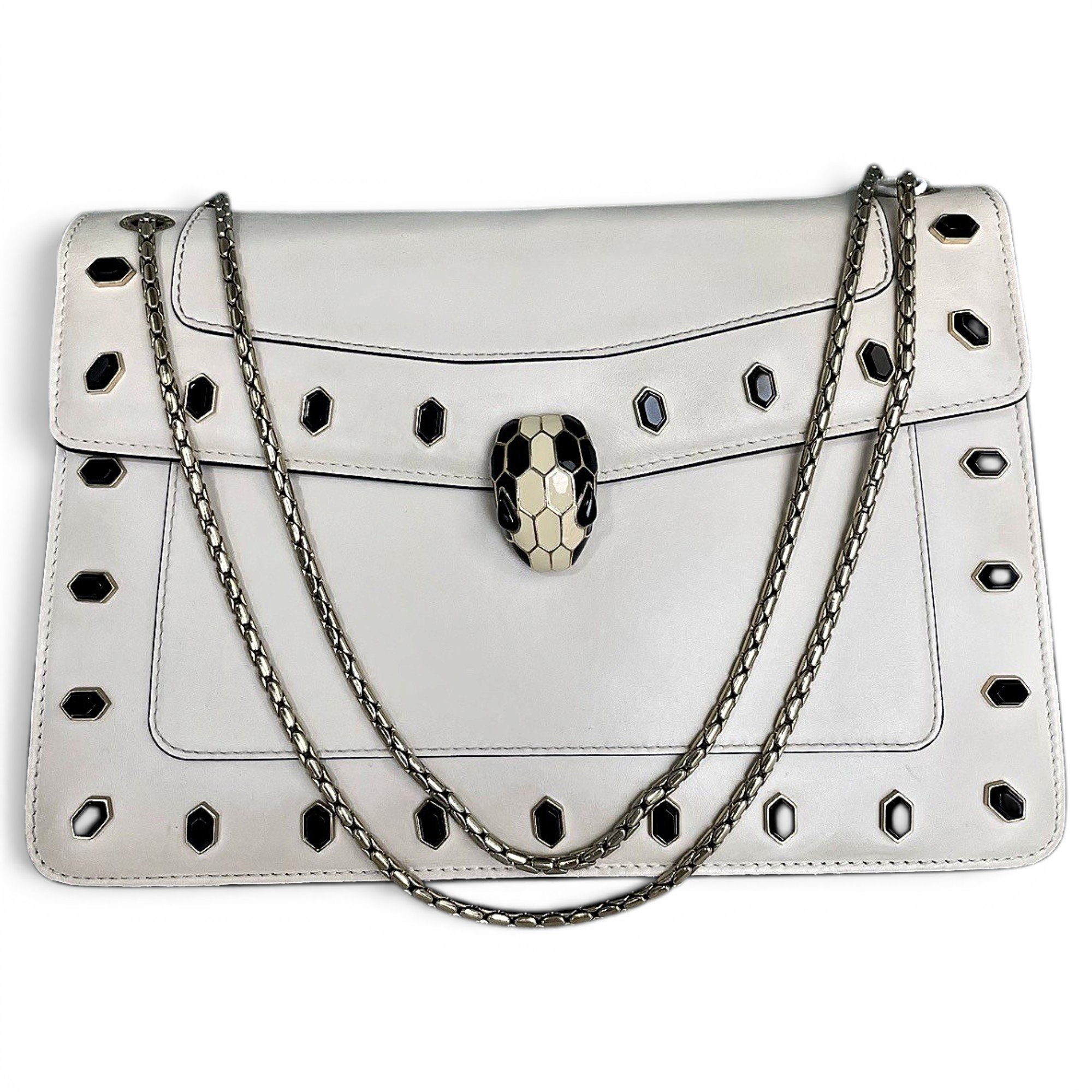 Serpenti leather handbag