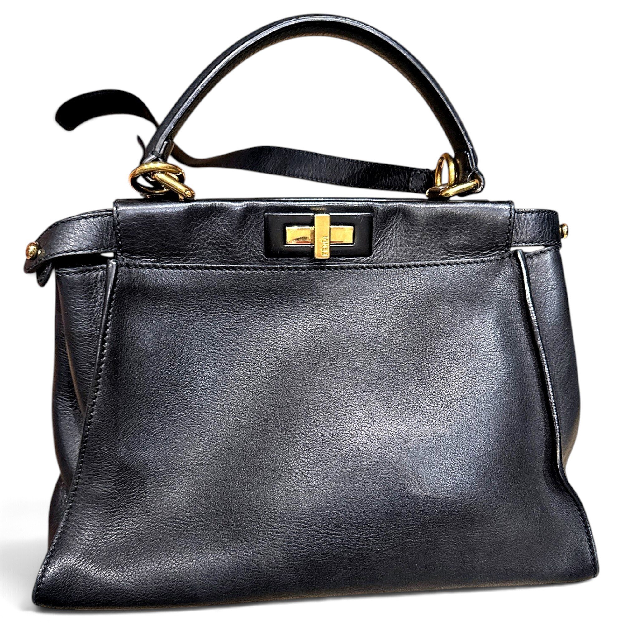 Peekaboo leather handbag