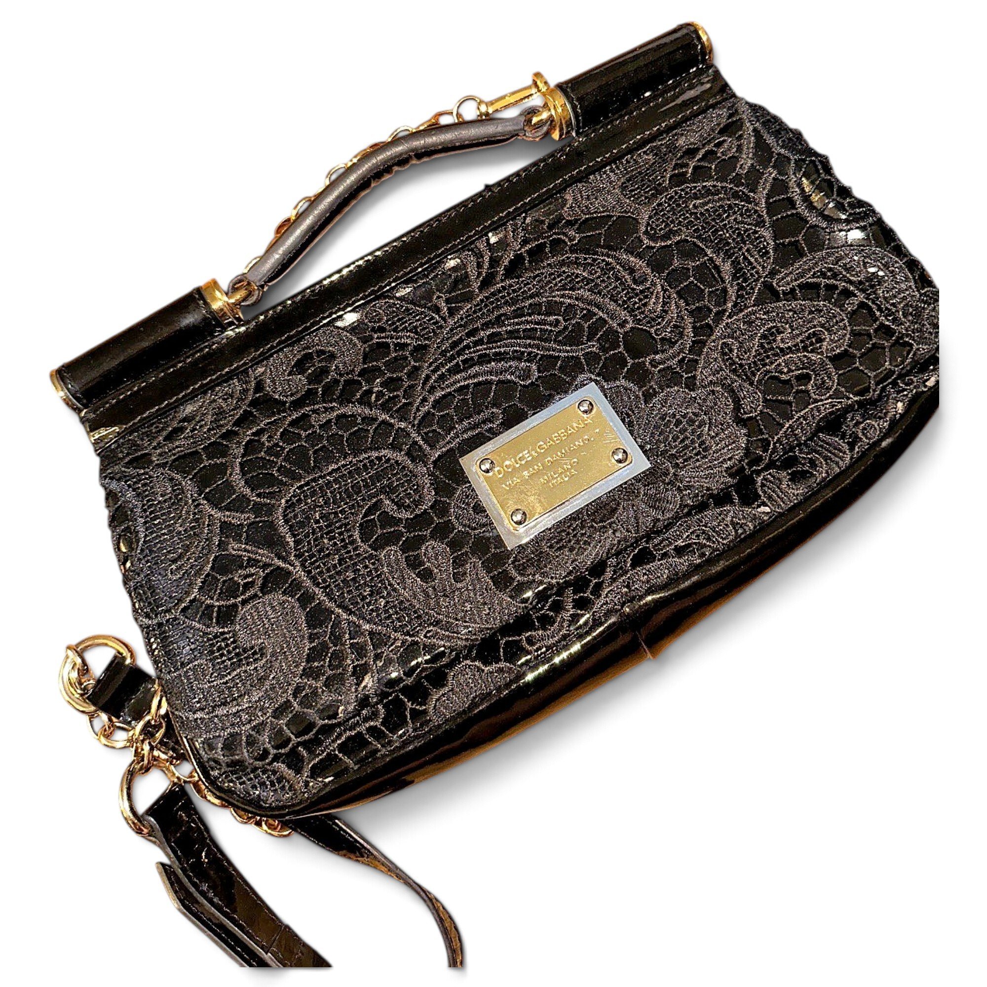 Patent leather crossbody bag