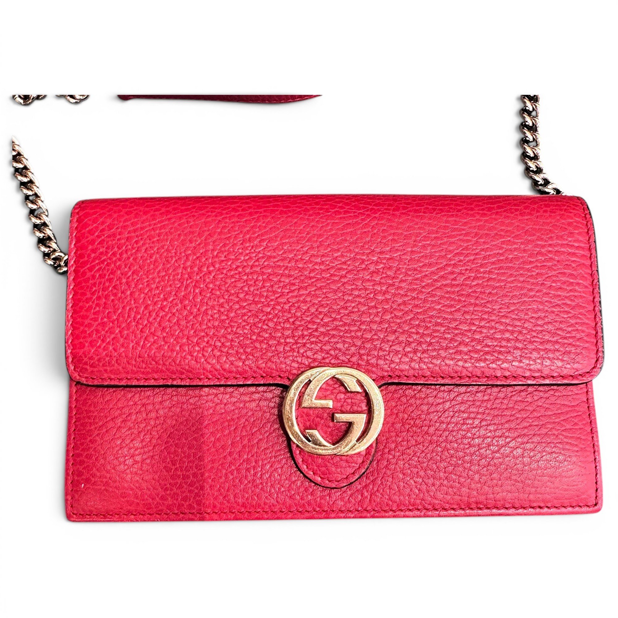 GG Marmont Chain Flap Wallet leather crossbody bag
