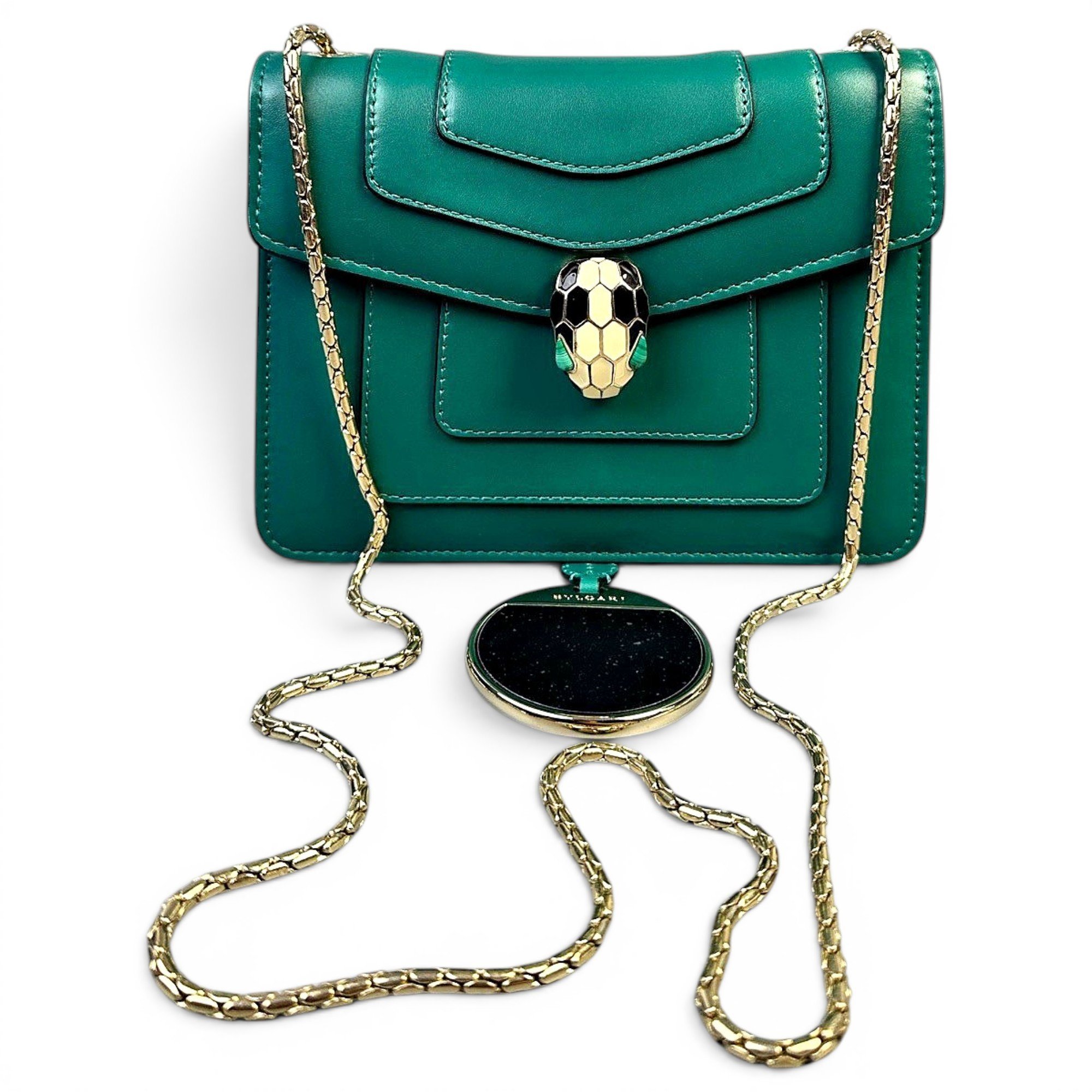Serpenti leather handbag