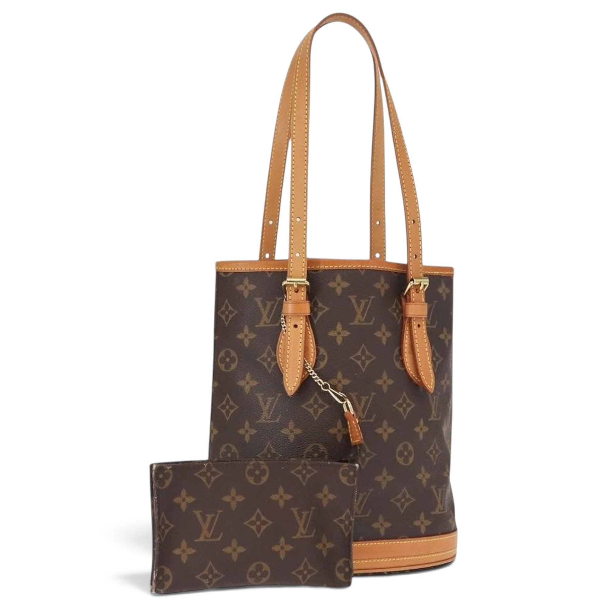 Bucket leather handbag