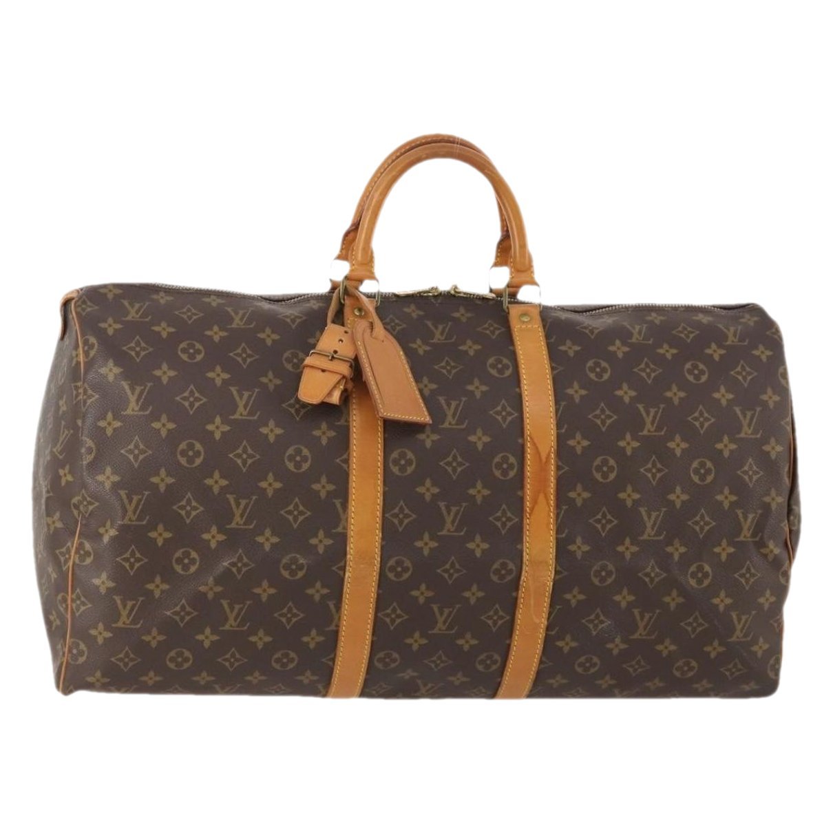 Keepall leather travel bag