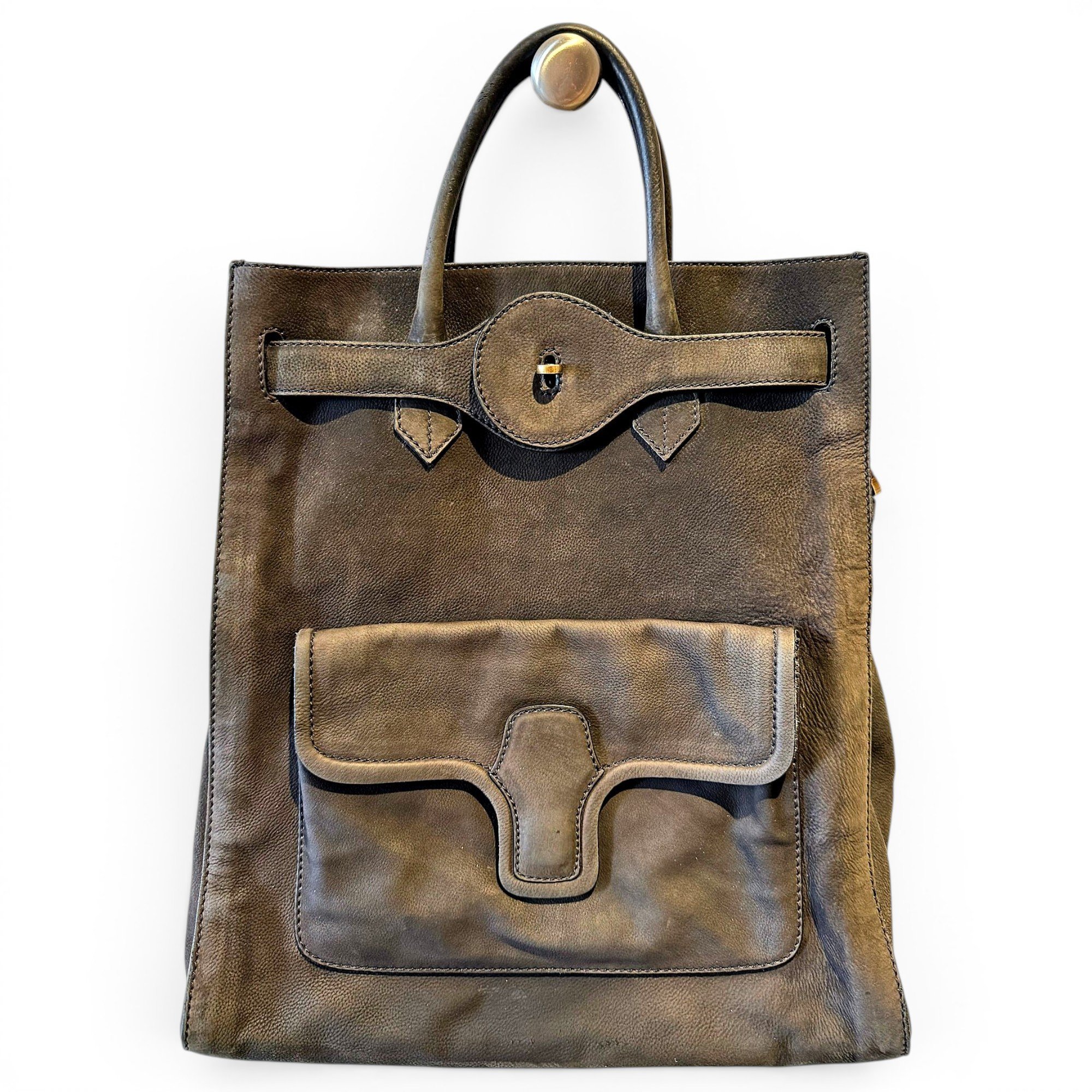 Leather tote