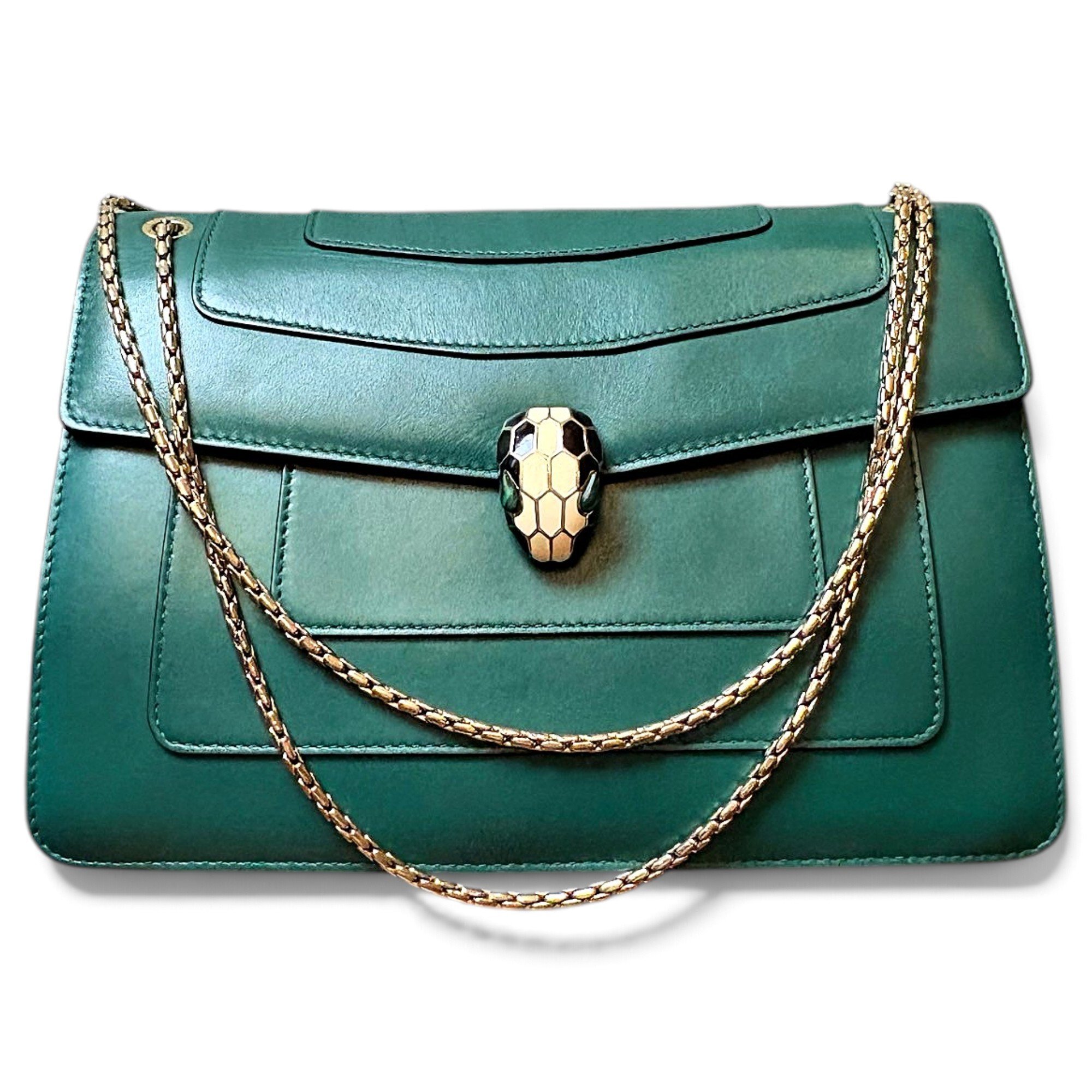 Serpenti leather handbag