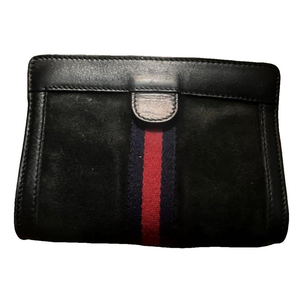 Leather clutch bag