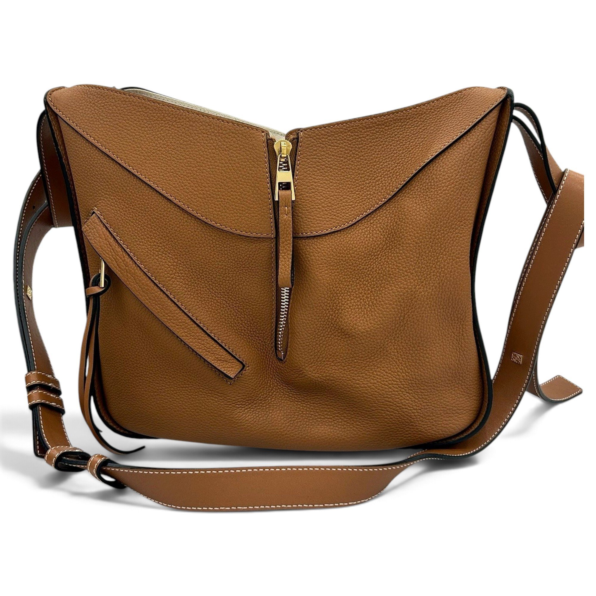 Hammock leather handbag