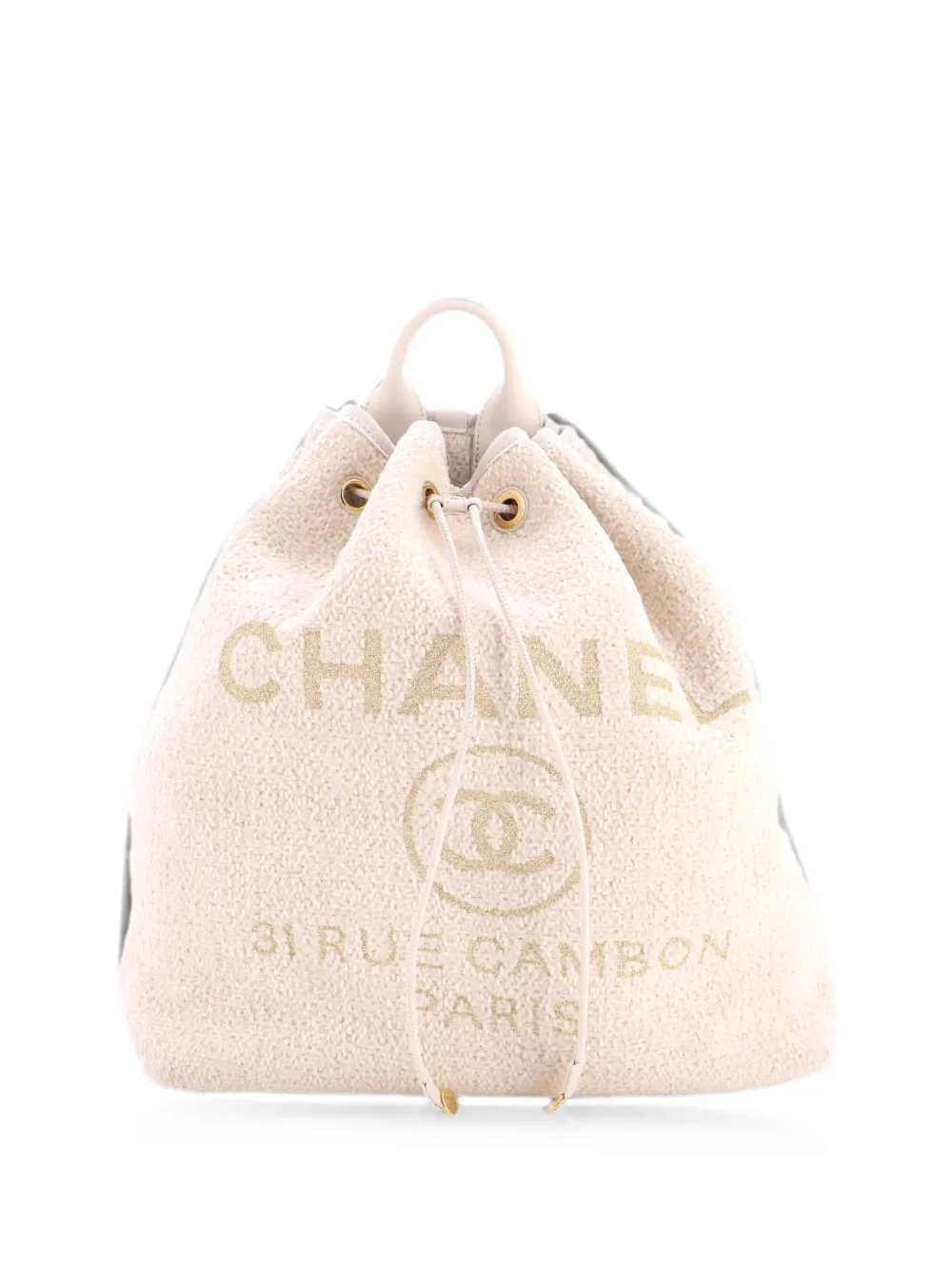 Deauville Drawstring Velvet Medium bucket bag