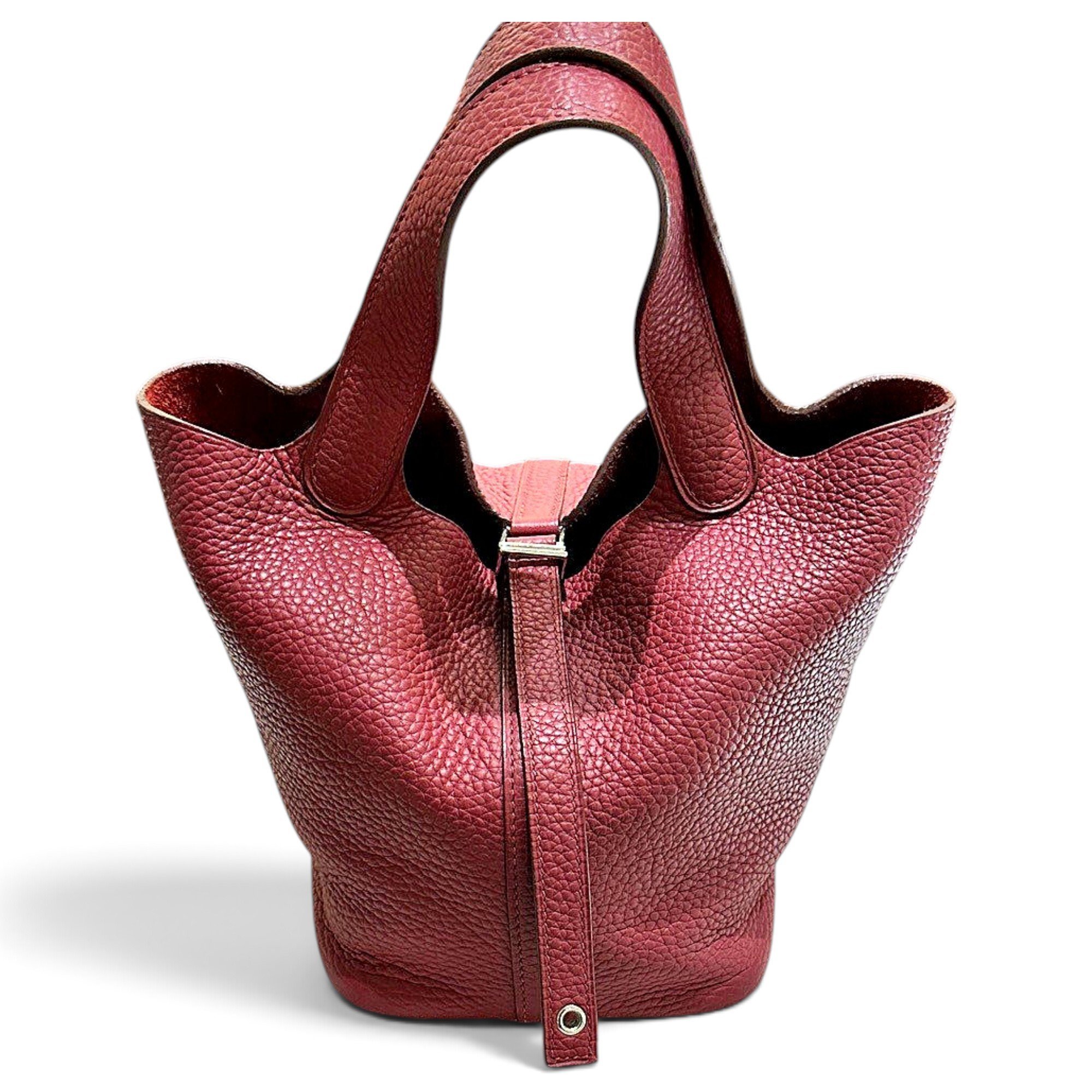 Picotin leather tote