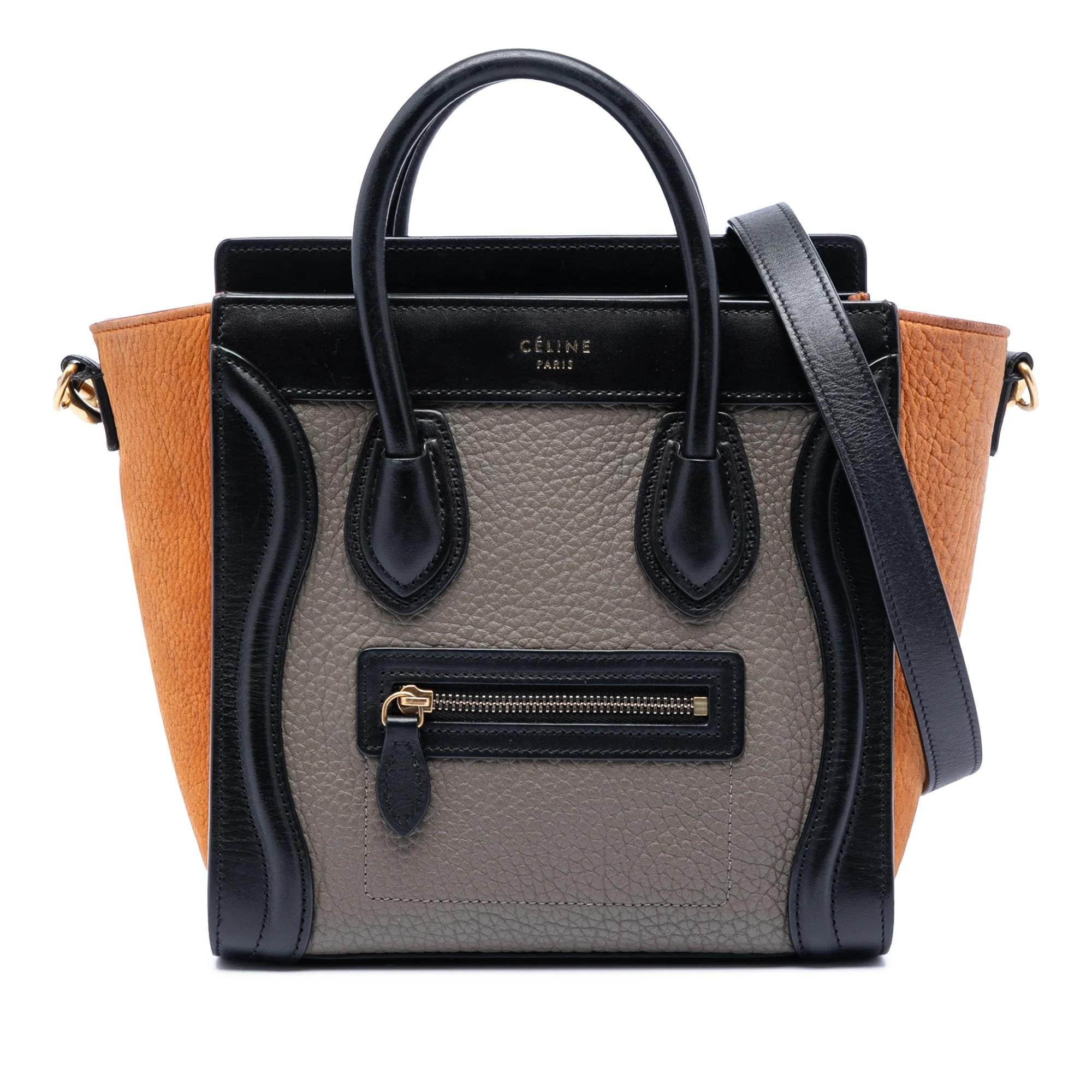 Luggage pony-style calfskin handbag