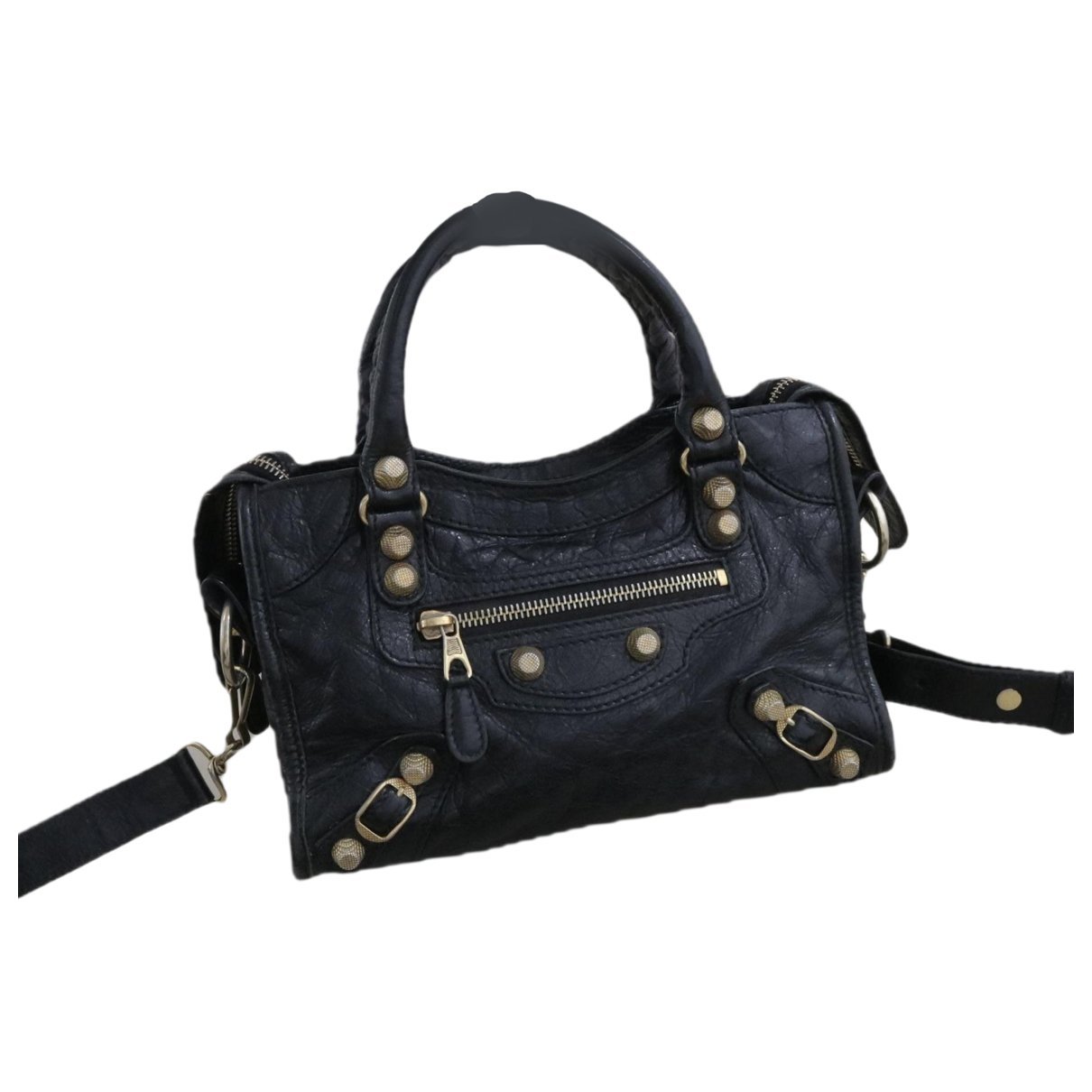 City leather handbag