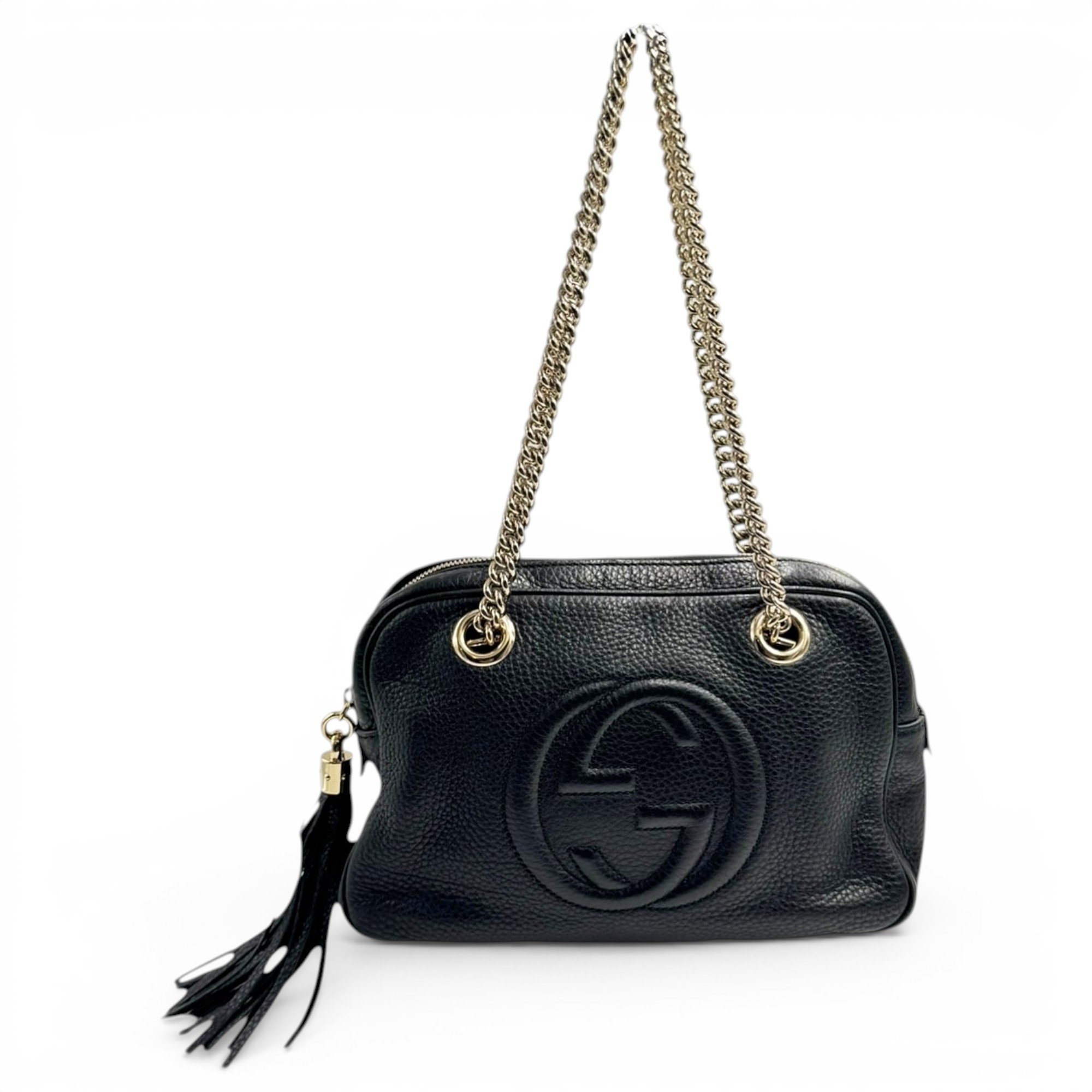 Soho Double Chain leather crossbody bag