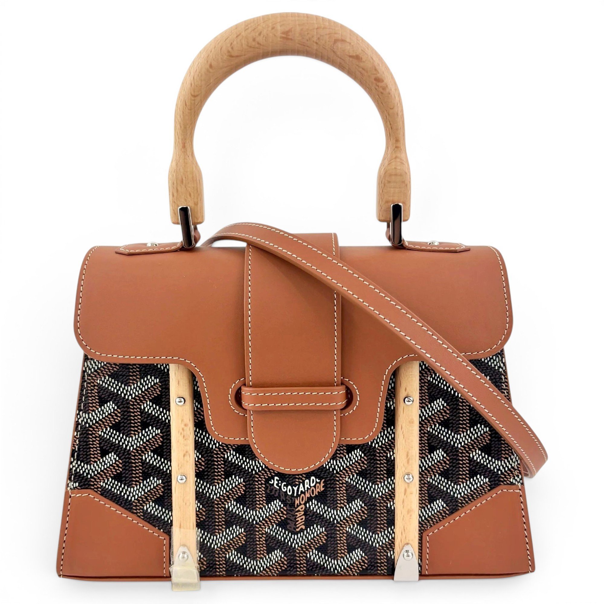 Goyard Saïgon leather handbag
