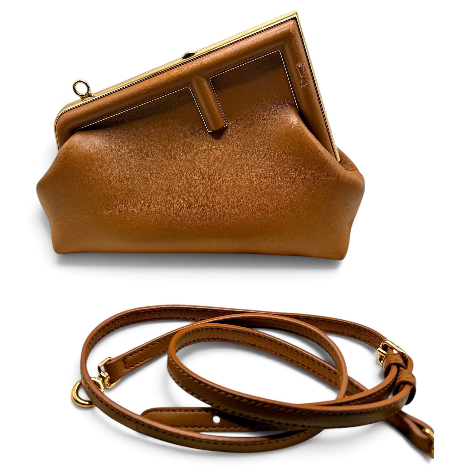 First leather handbag