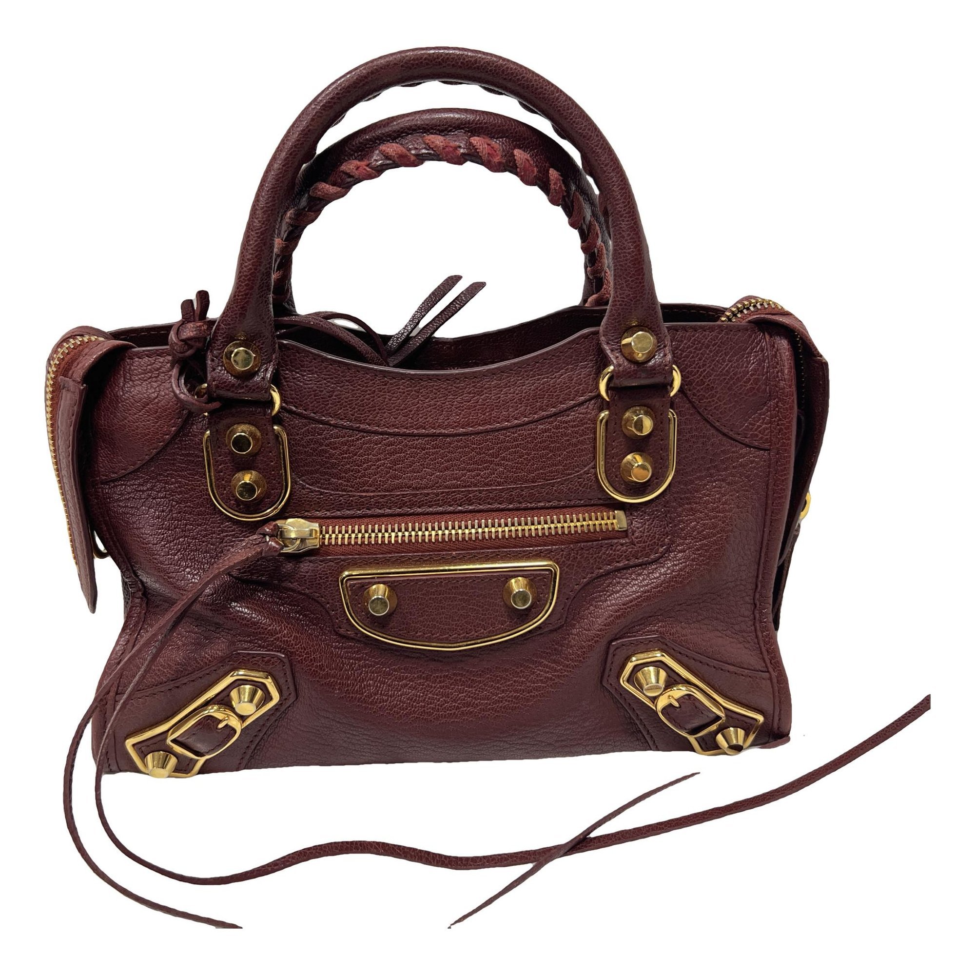 Classic Metalic leather handbag