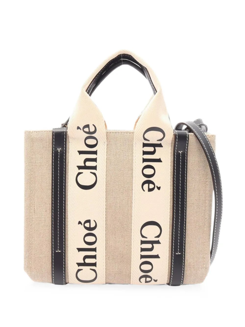 2010s Woody leather-trim handbag