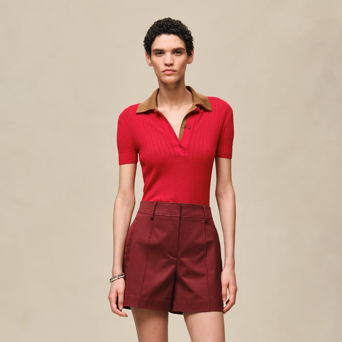 Rouge H Double Cotton Twill Shorts
